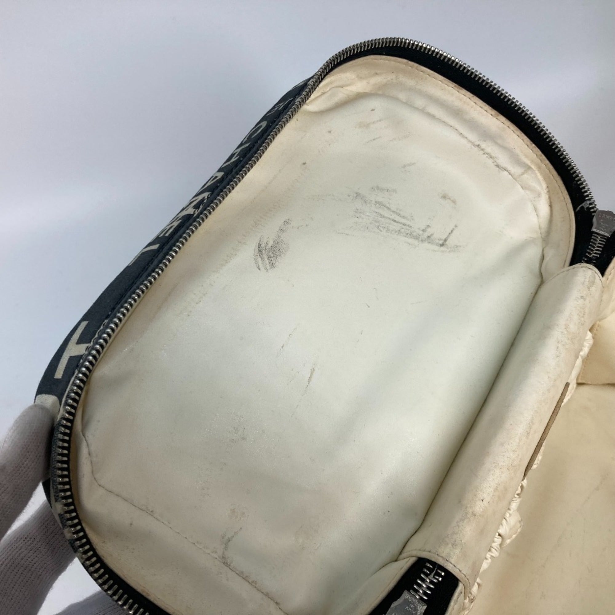 Chanel Black White Canvas Beach Bag Handbag Shoulder Bag Vanity Bag (Pre-Owned)