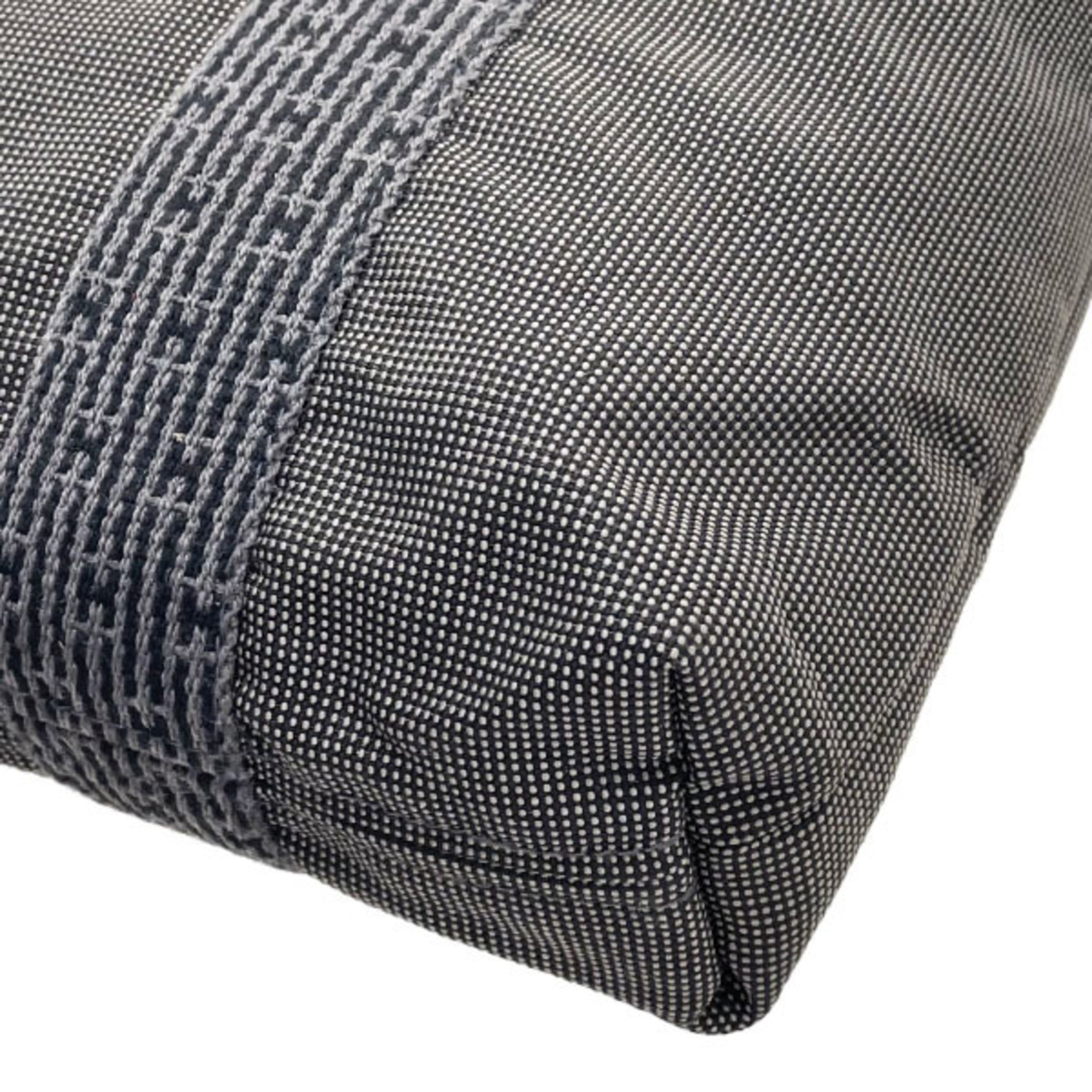 Hermes Her Line Gray Nylon Canvas Handbag Tote Bag (Pre-Owned)