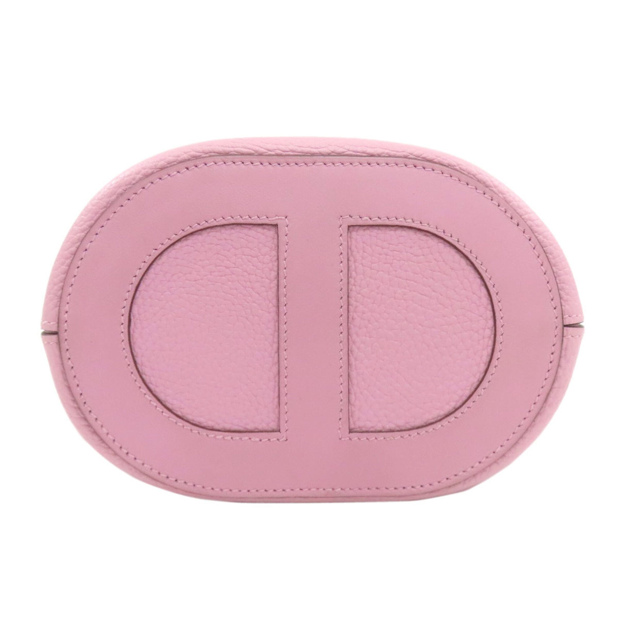 Hermes Pink Taurillon Clemence Leather Handbag (Pre-Owned)