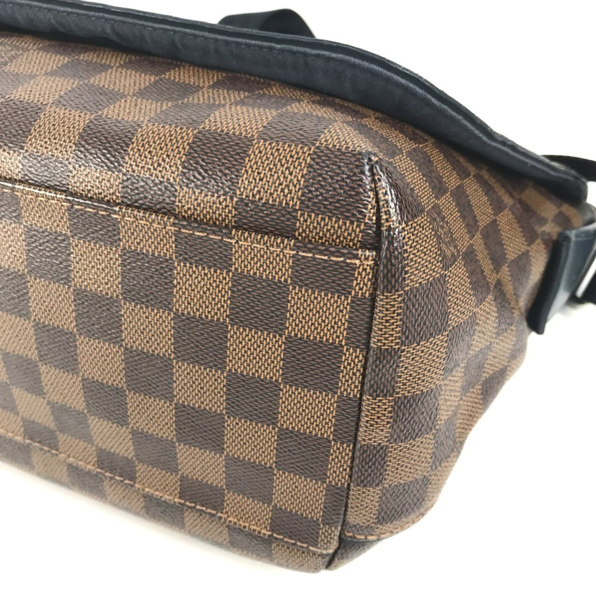 Louis Vuitton Brown Navy Damier Canvas Messenger Bag Shoulder Bag (Pre-Owned)