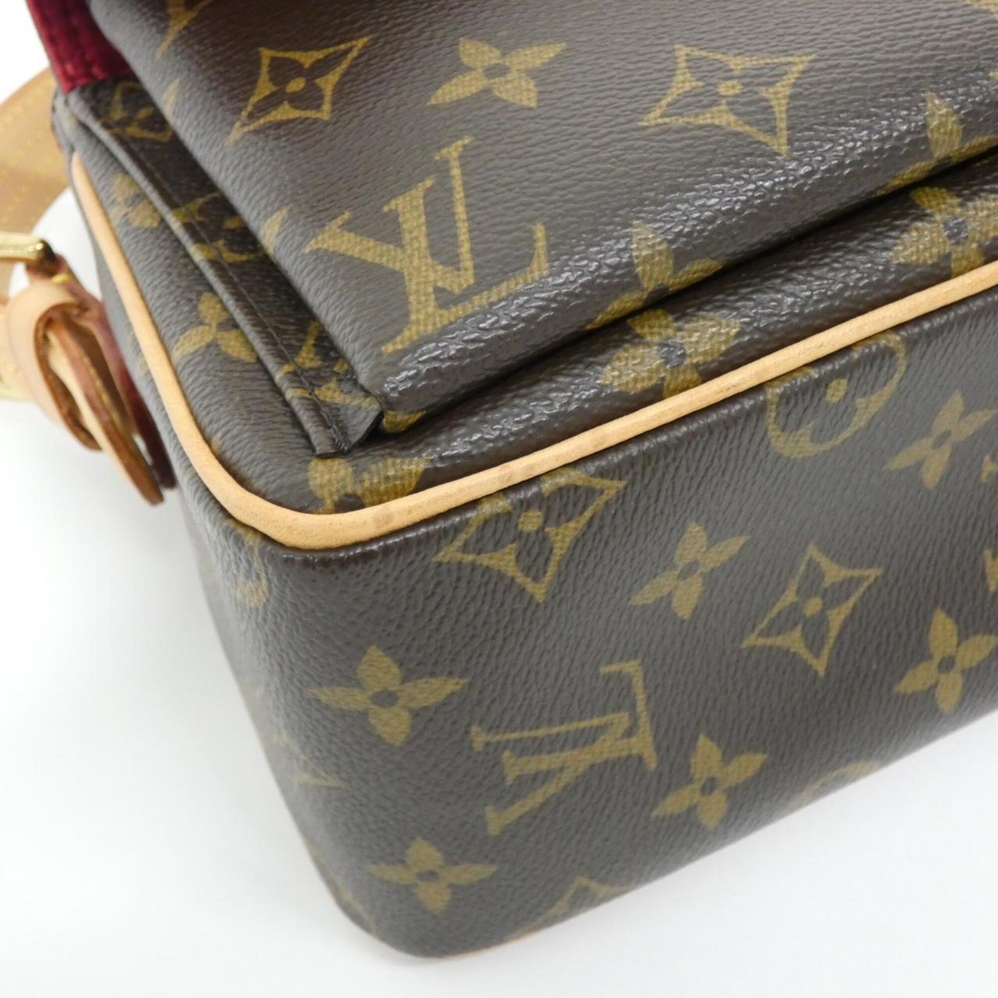 Louis Vuitton Brown Coated Canvas Shoulder Bag (Pre-Owned)