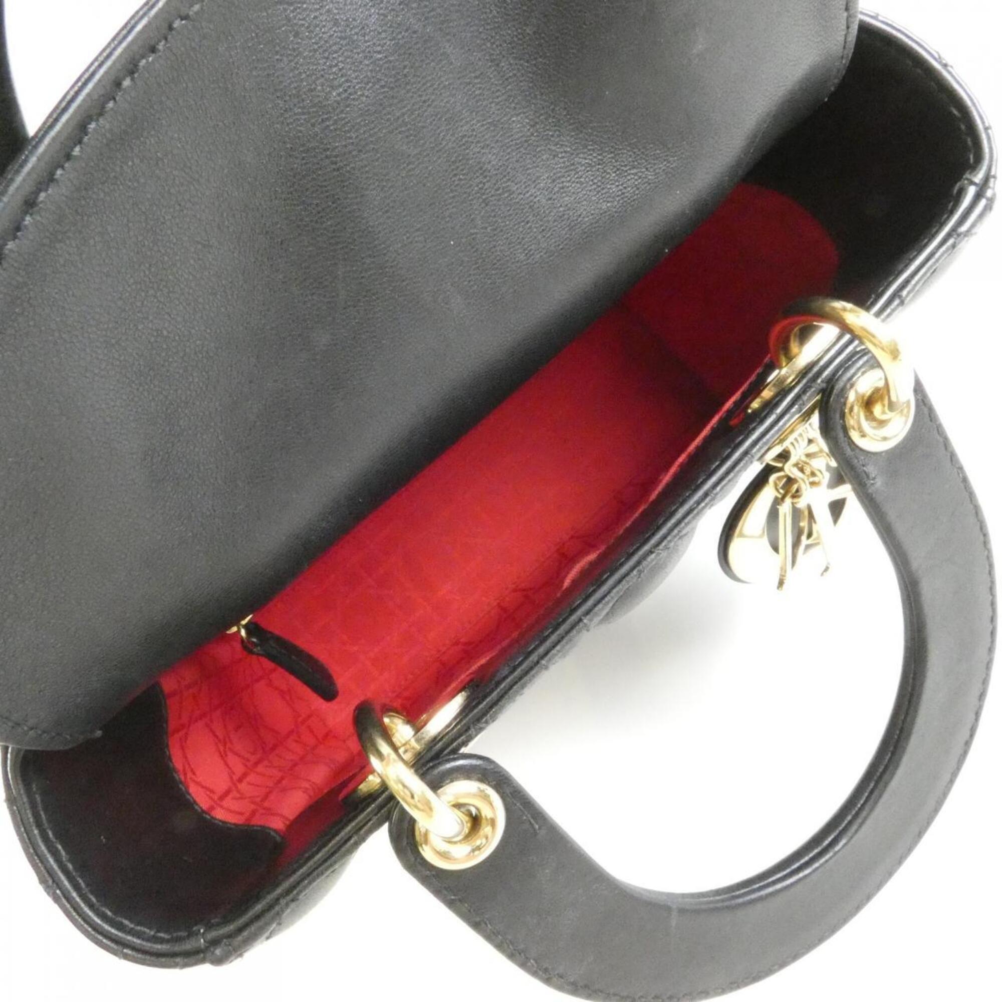 Christian Dior Black Leather Handbag (Pre-Owned)