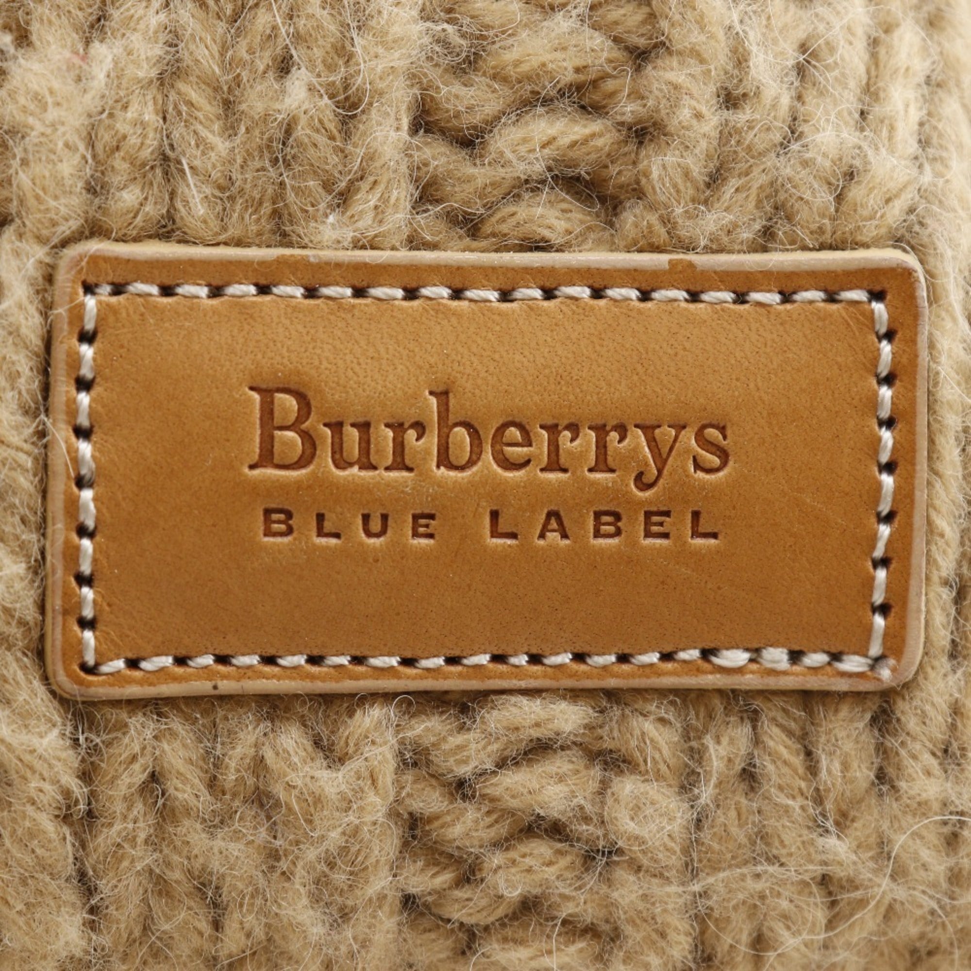 Burberry Blue Label Beige Wool Shoulder Bag (Pre-Owned)