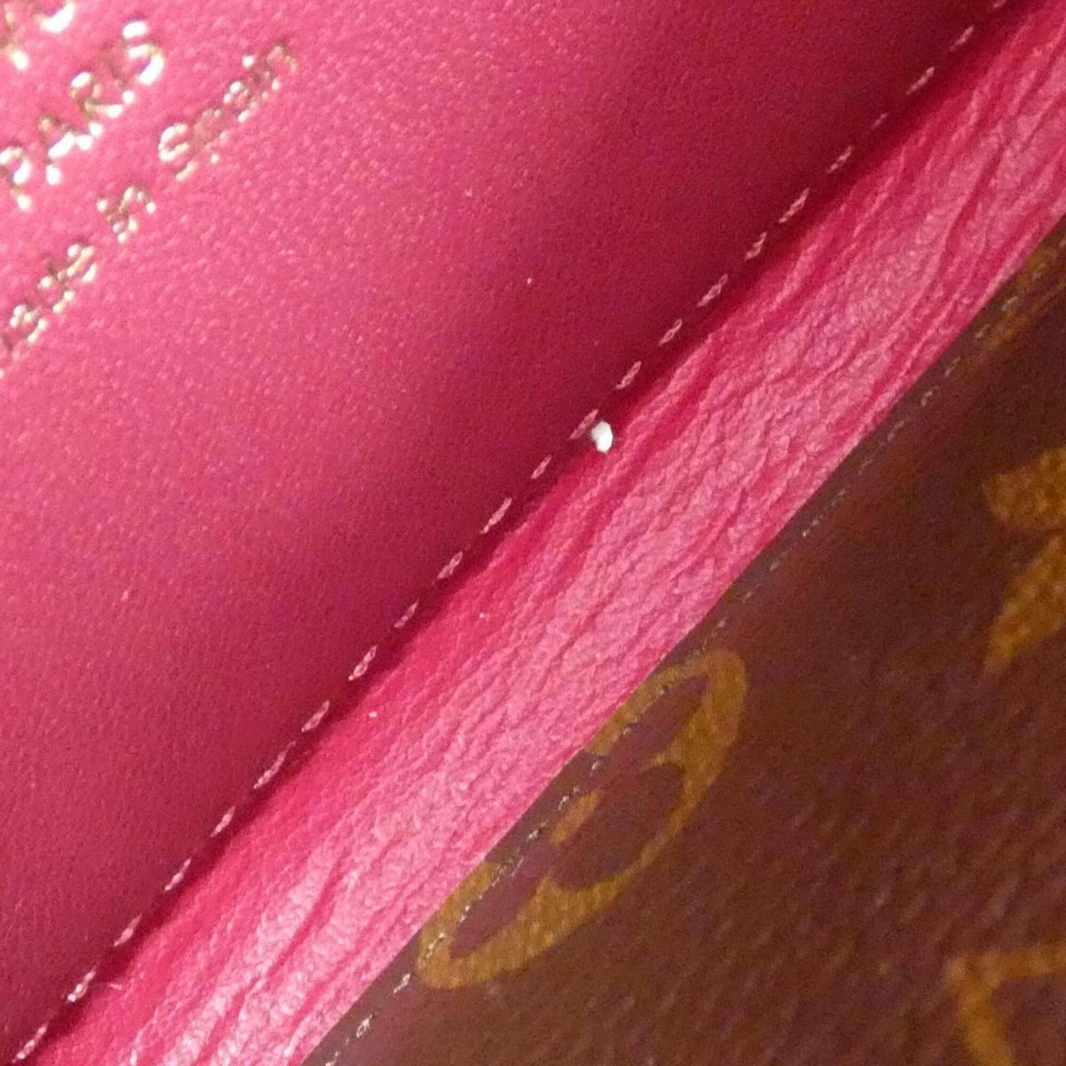 Louis Vuitton Brown Fuchsia Coated Canvas Long Wallet (Bi-Fold) (Pre-Owned)