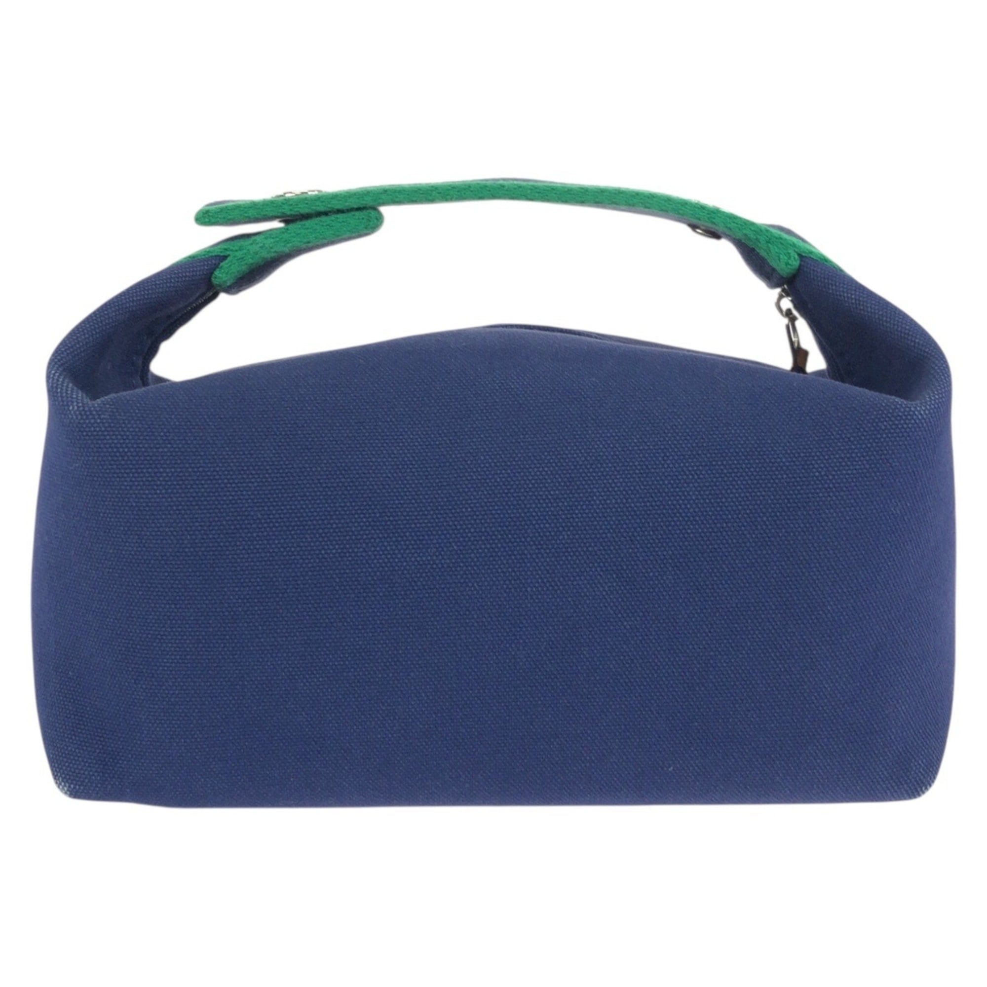 Hermes Blue Green Marine Blue Toile H Handbag Pouch (Pre-Owned)