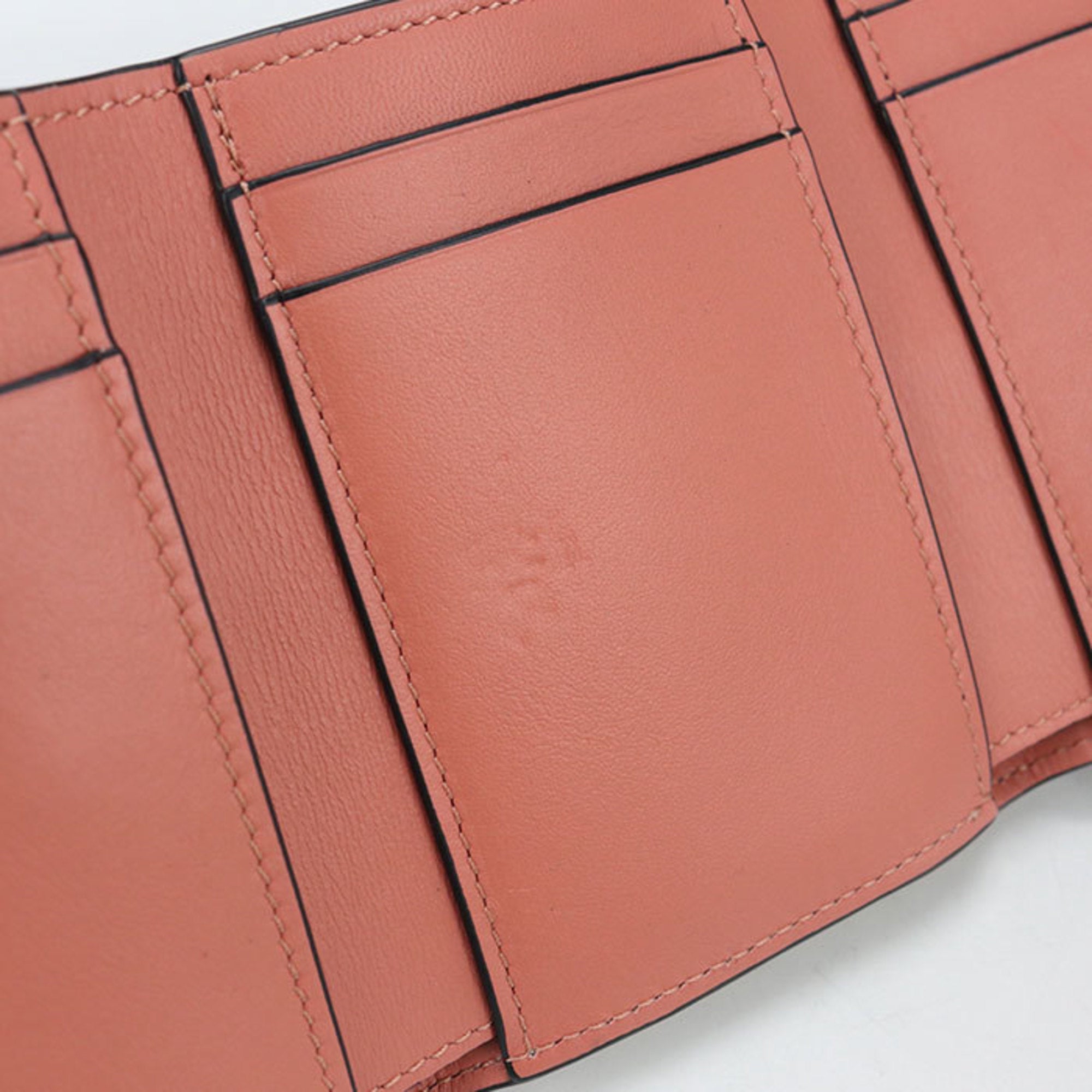 Loewe Beige Leather Wallet (Tri-Fold) (Pre-Owned)