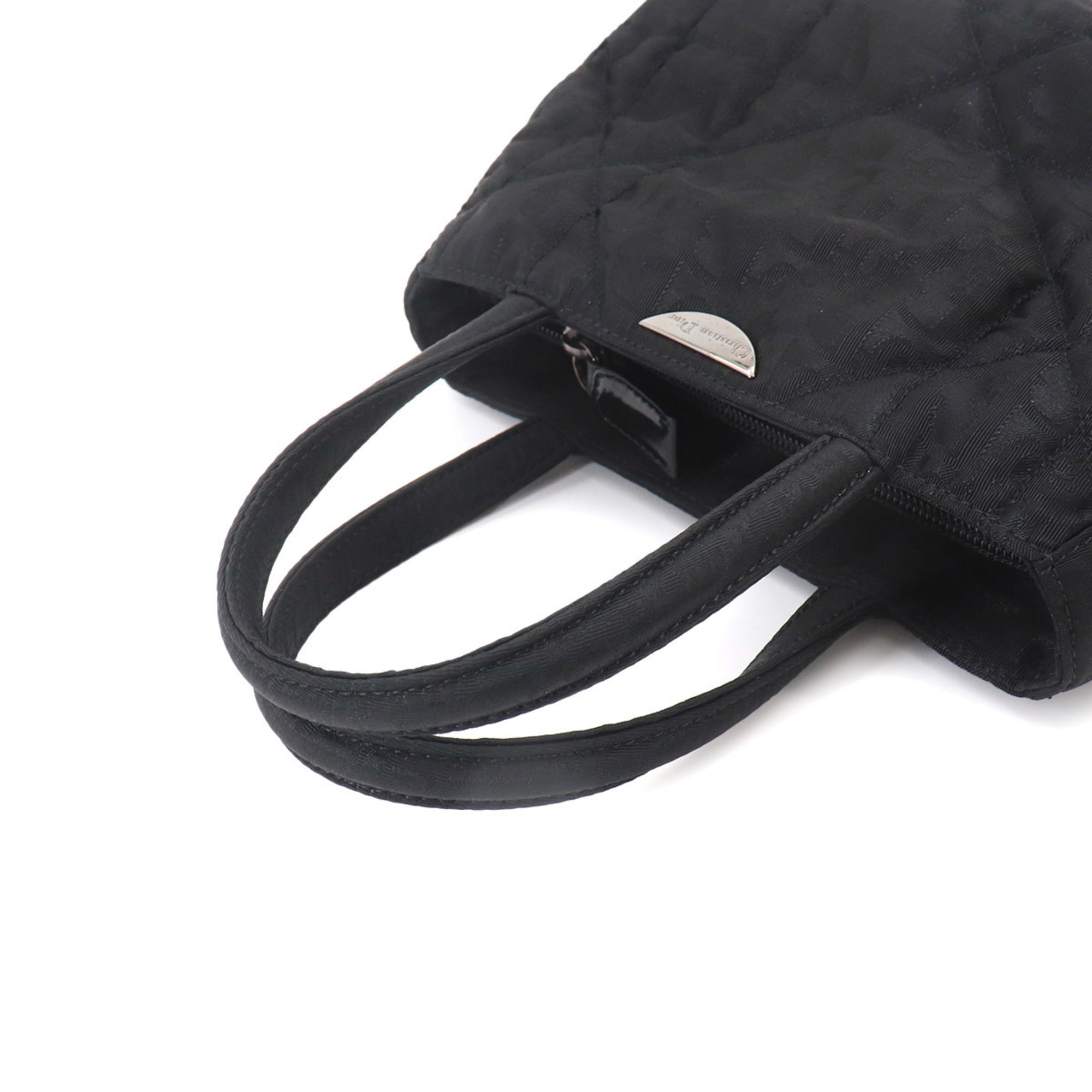 Christian Dior Trotter Black Nylon Leather Handbag (Pre-Owned)