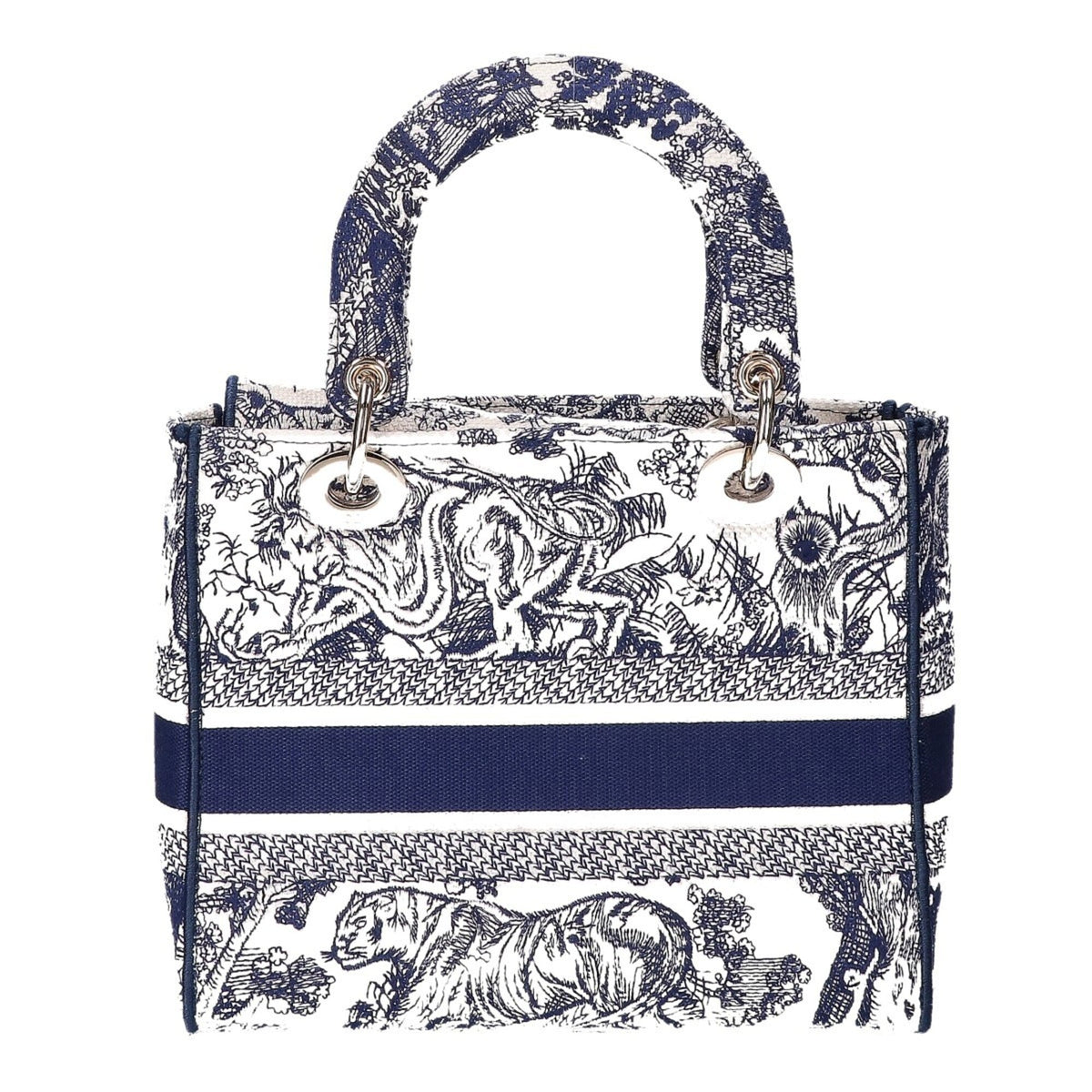 Christian Dior Blue Cotton Handbag Shoulder Bag (Pre-Owned)