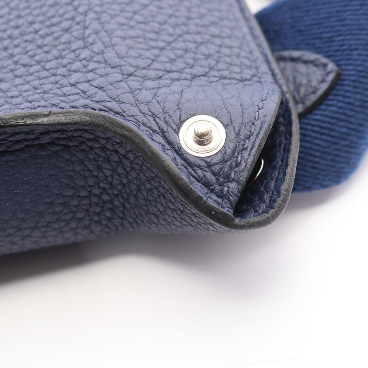Hermes Blue Togo Leather Leather Handbag Shoulder Bag (Pre-Owned)