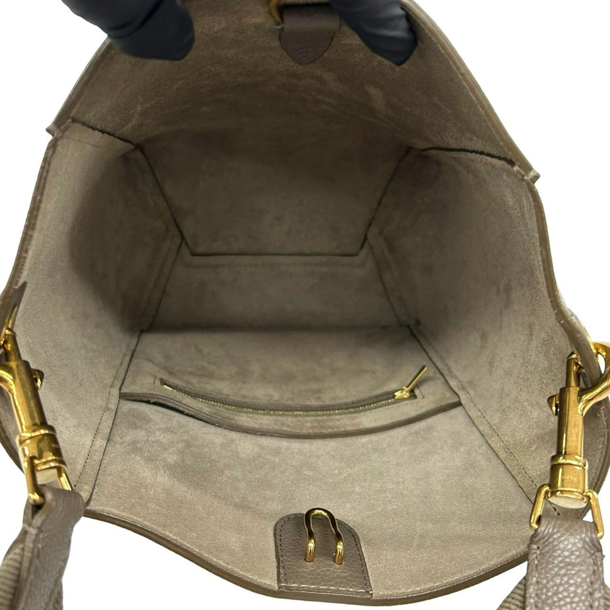 Celine Beige Leather Crossbody Bag Shoulder Bag (Pre-Owned)