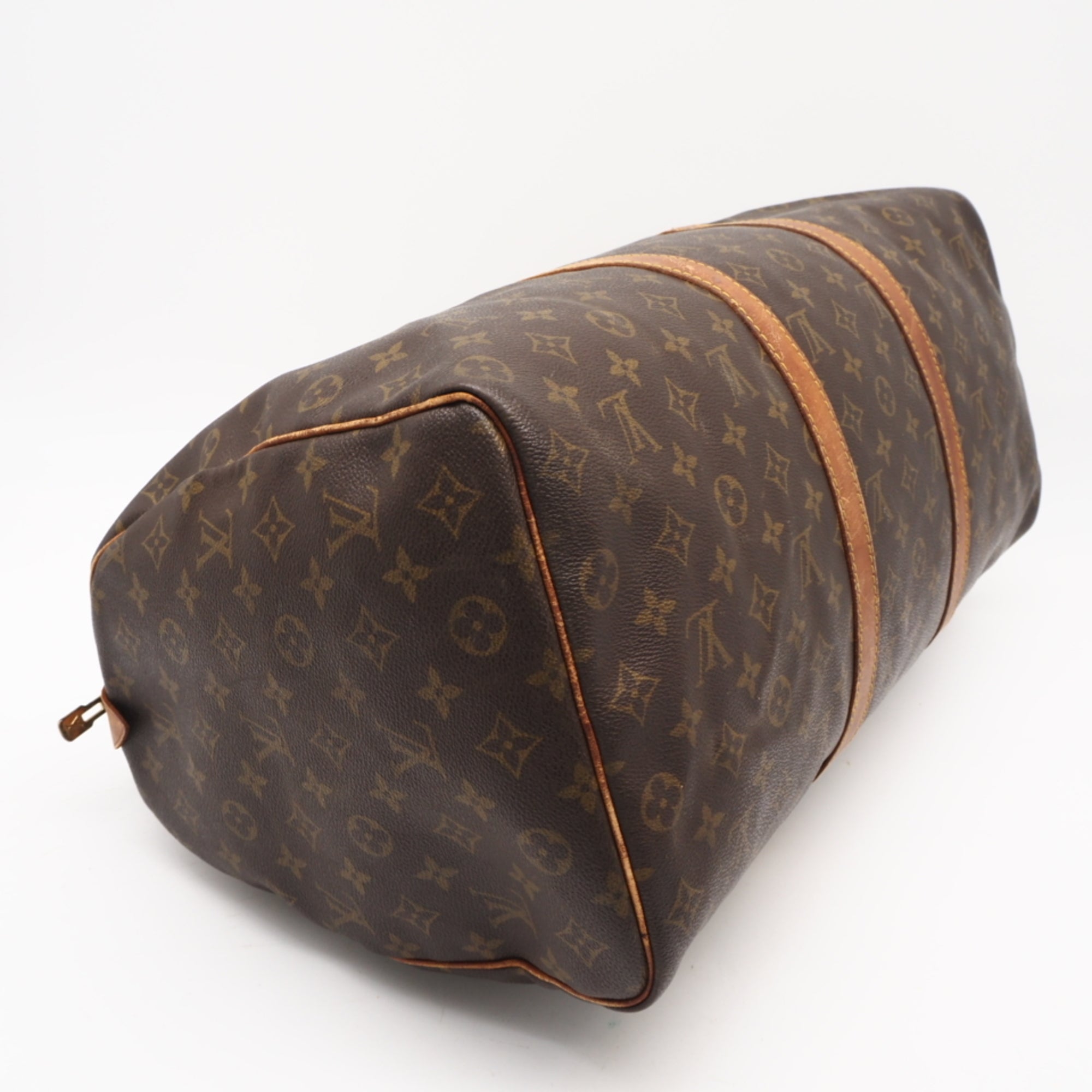 Louis Vuitton Monogram Brown Coated Canvas Leather Boston Bag (Pre-Owned)