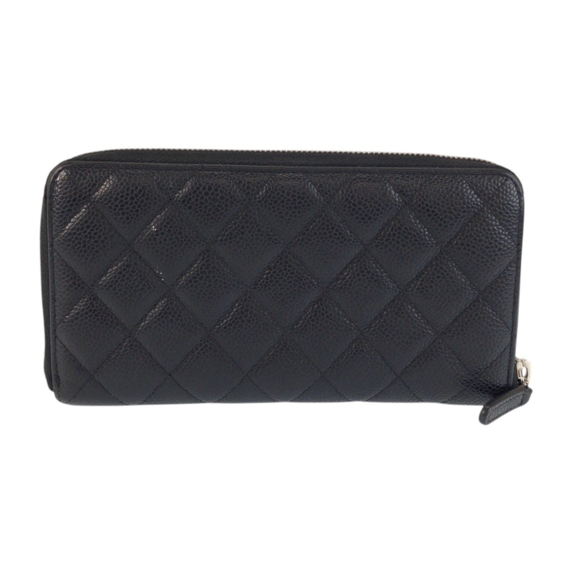 Chanel Black Leather Coin Purse/Coin Case (Pre-Owned)