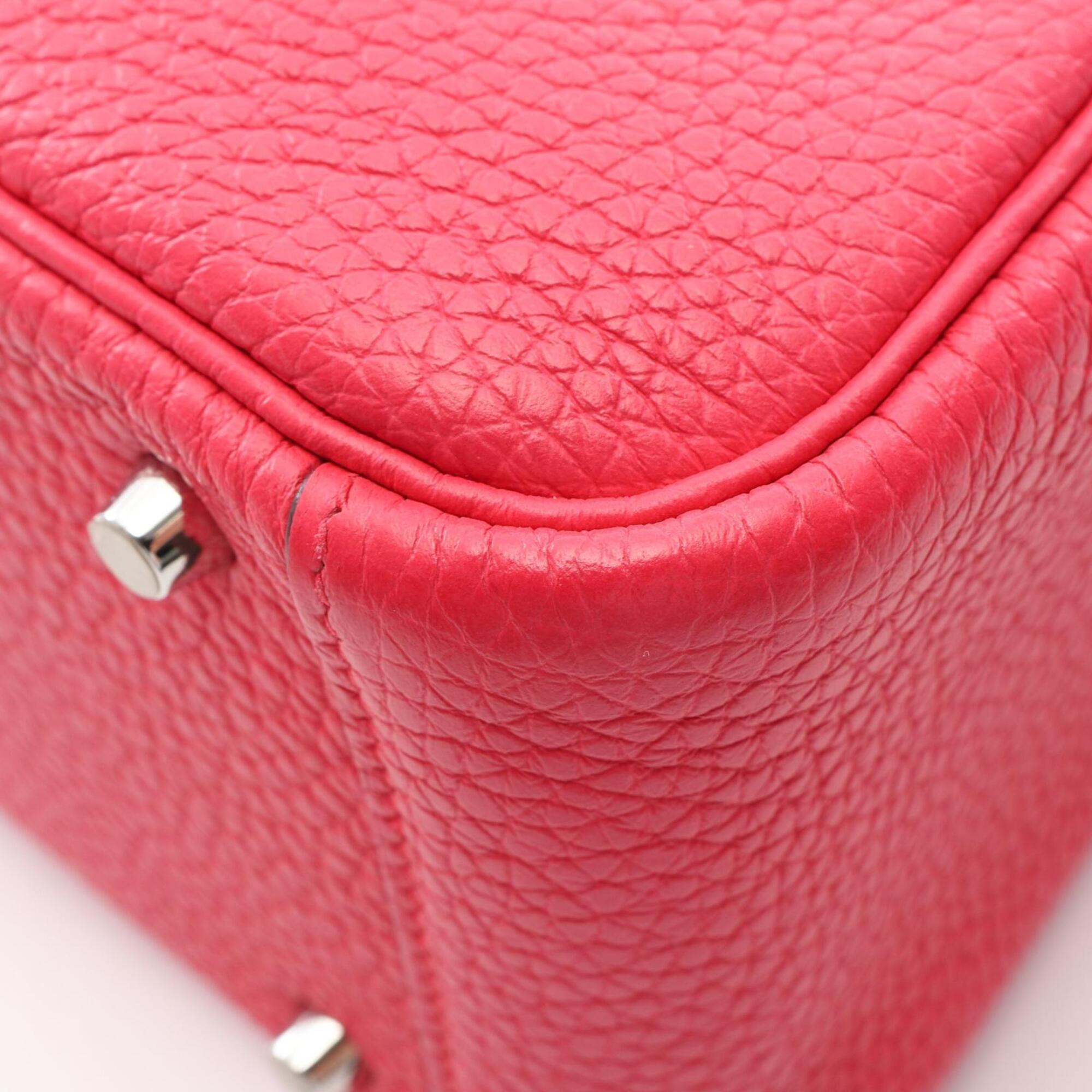 Hermes Pink Taurillon Clemence Leather Handbag Shoulder Bag (Pre-Owned)