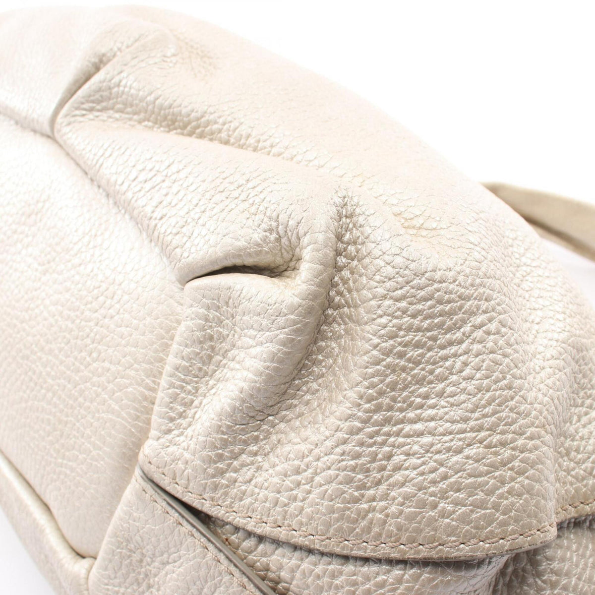 Celine Metallic White Leather Handbag (Pre-Owned)