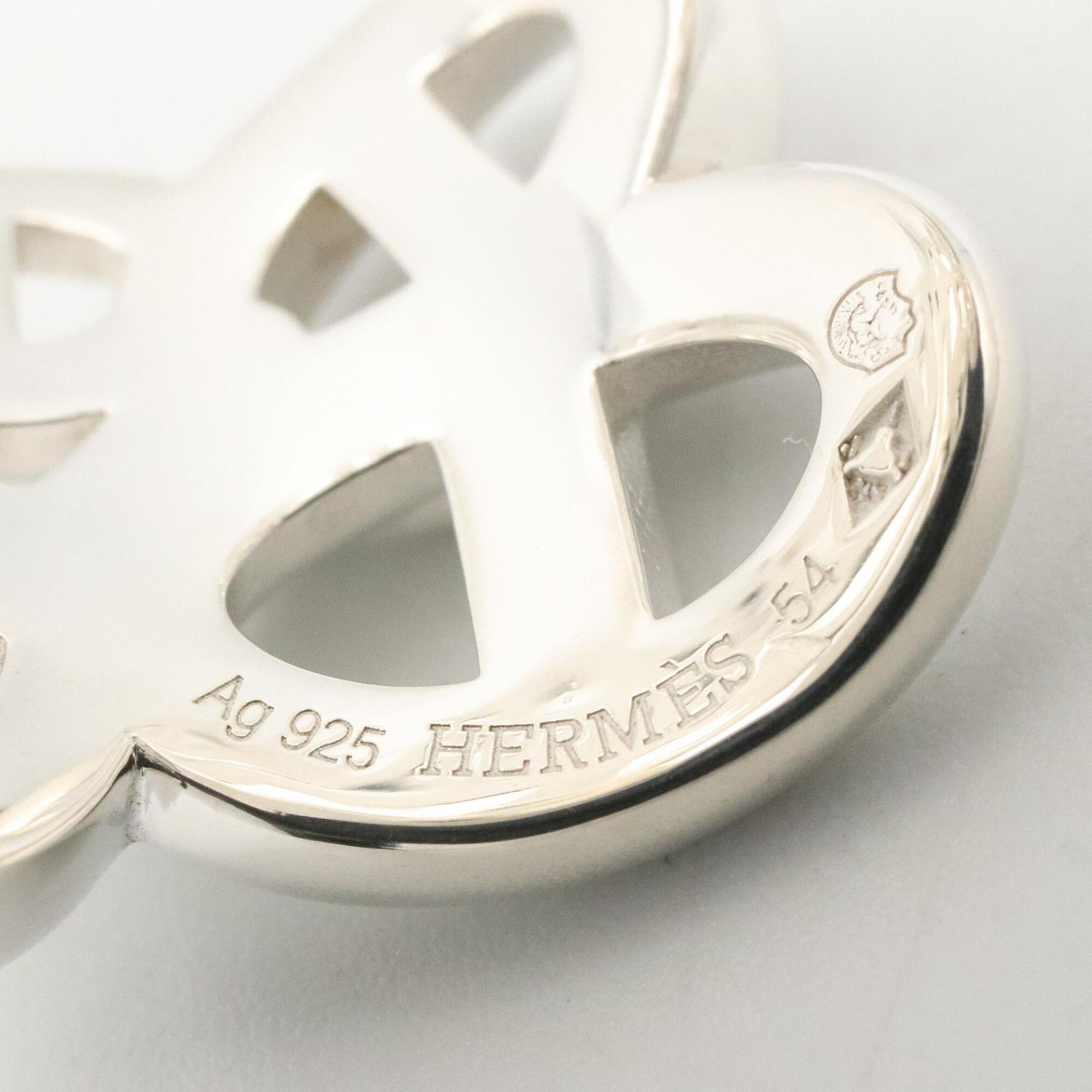 Hermes Silver Silver 925 Band Ring (Pre-Owned)