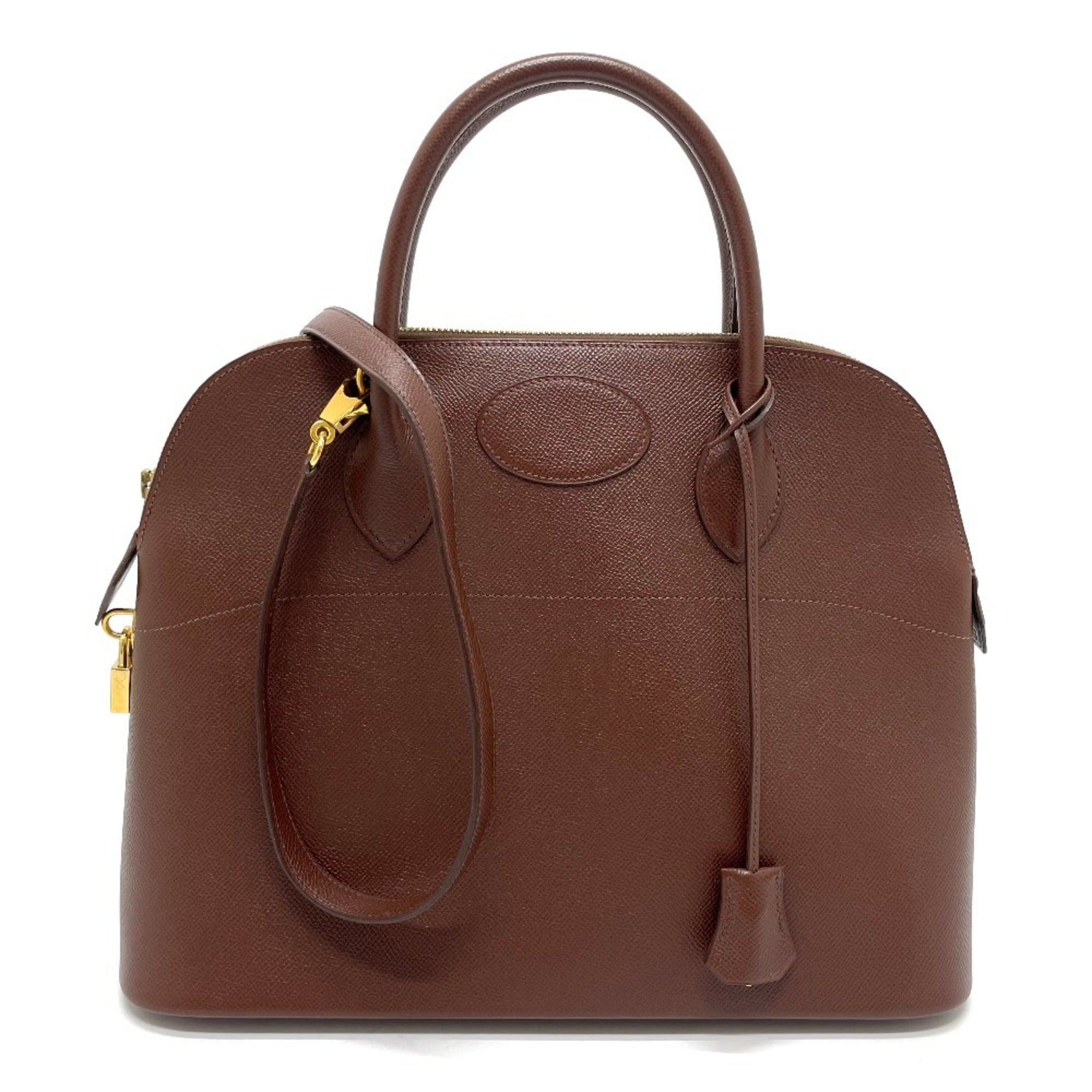 Hermes Bolide Brown Leather Handbag (Pre-Owned)