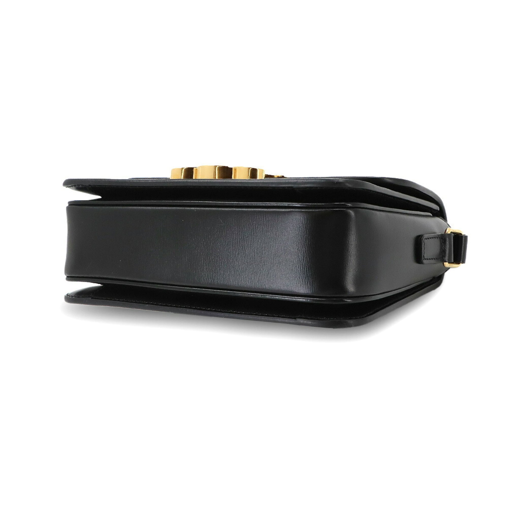 Celine Black Leather Handbag Shoulder Bag (Pre-Owned)