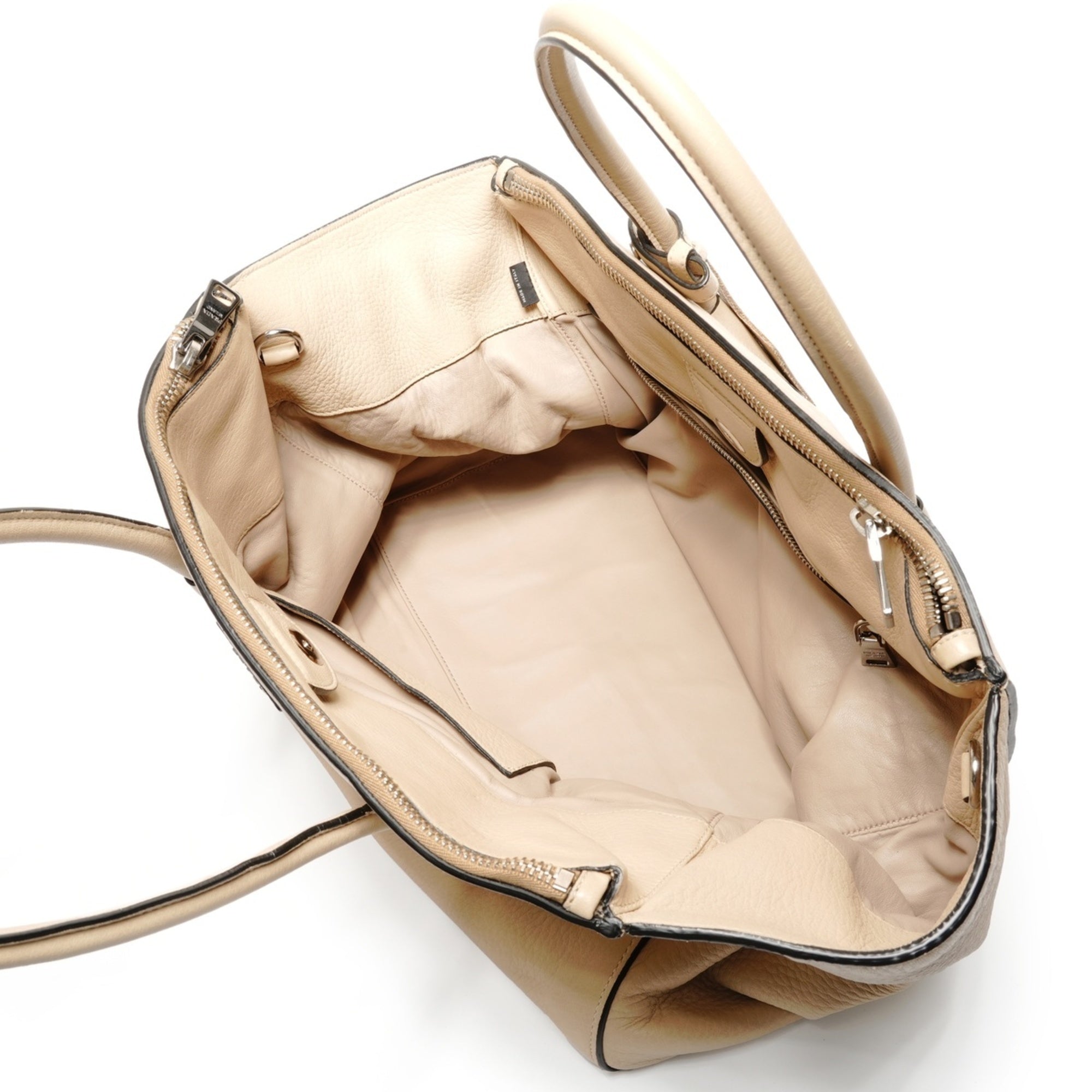 Prada Beige Leather Tote Bag (Pre-Owned)