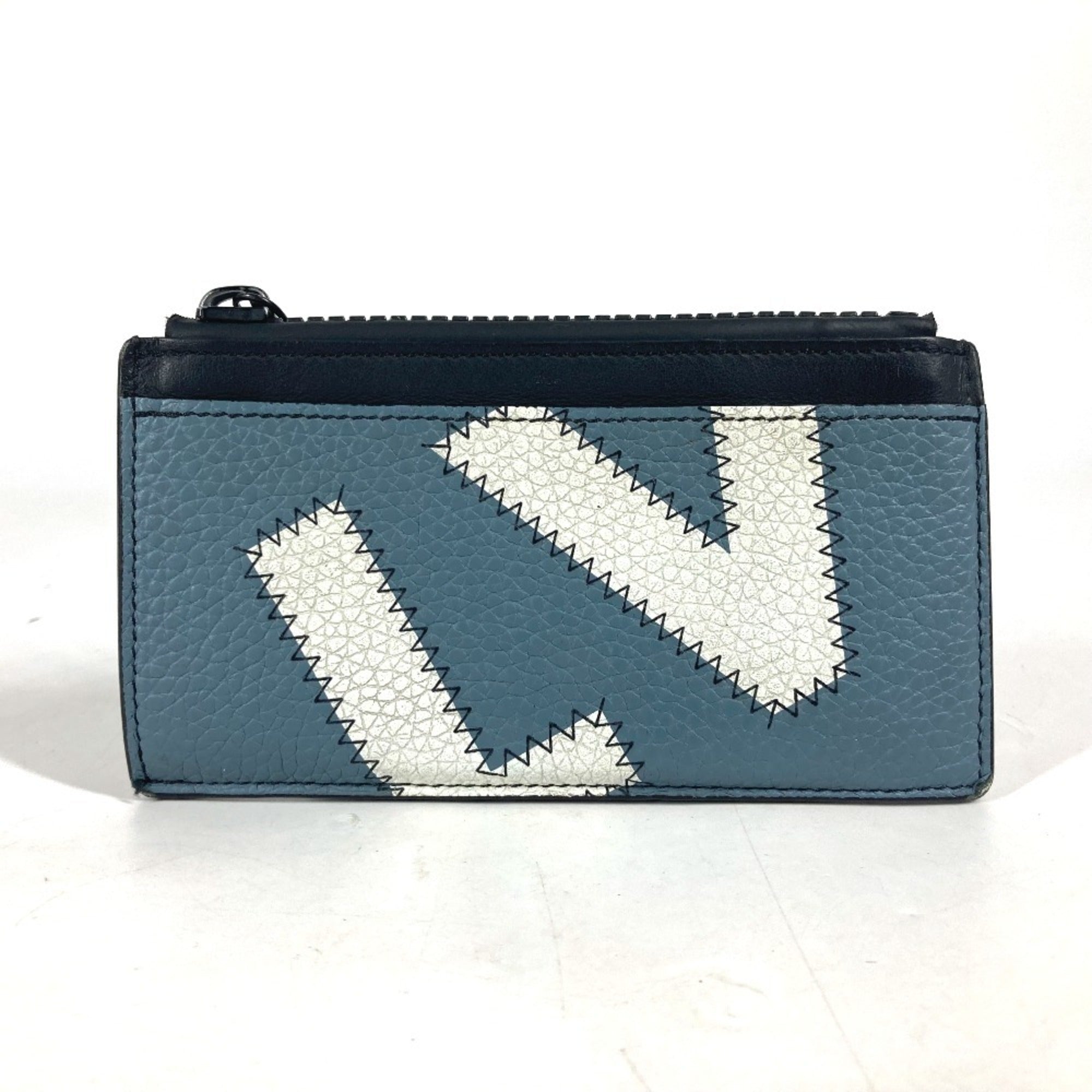 Louis Vuitton Blue Yellow Leather Coin Purse/Coin Case (Pre-Owned)