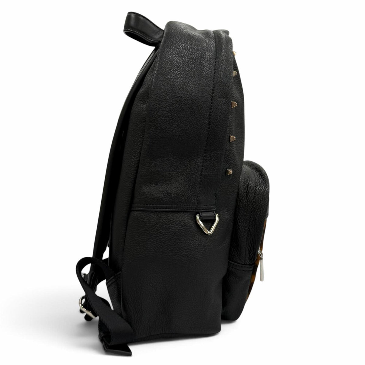 Bally Black Brown Leather Backpack (Pre-Owned)