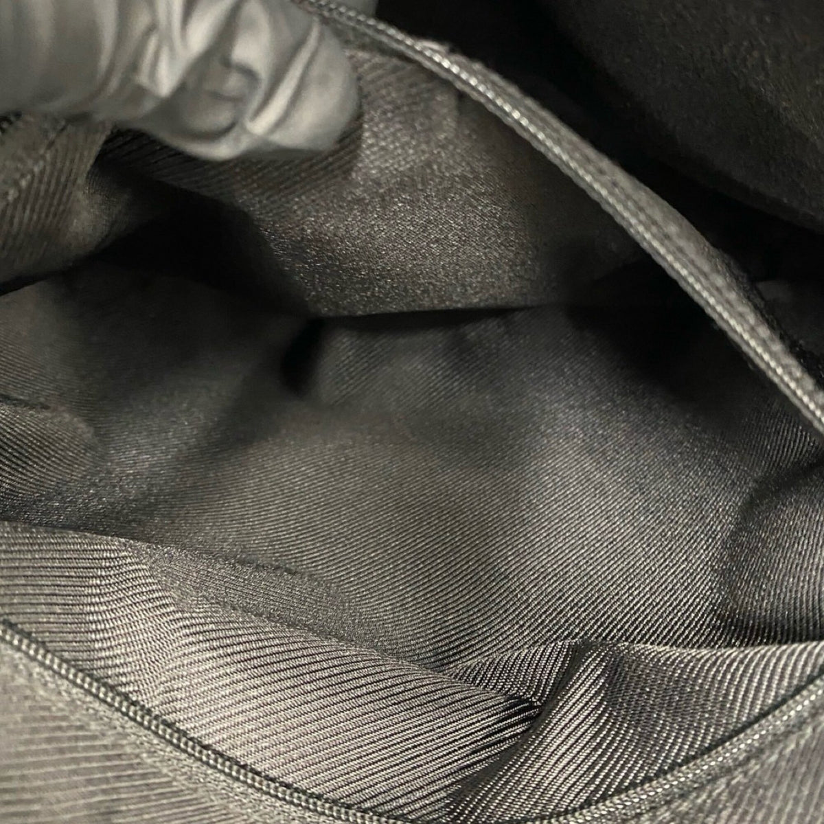 Gucci Black Canvas Leather Handbag Tote Bag (Pre-Owned)