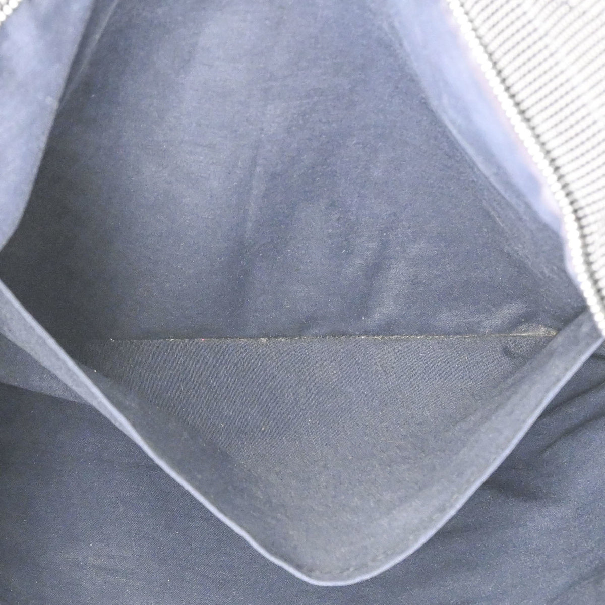 Hermes Her Line Gray Canvas Handbag Tote Bag (Pre-Owned)