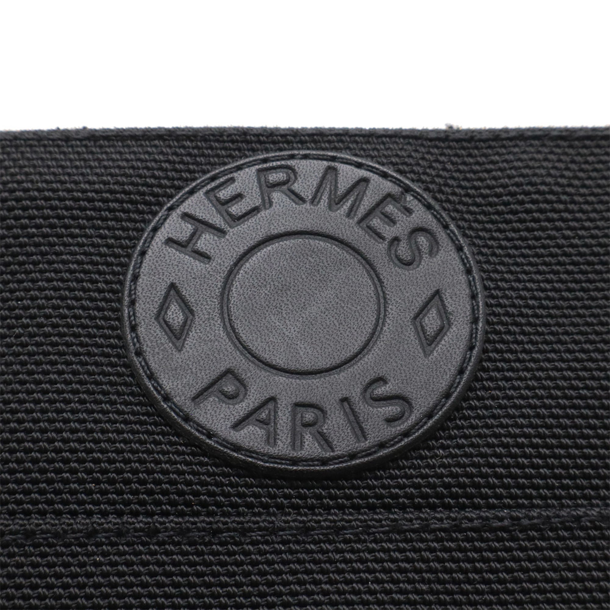 Hermes Sellier Black Nylon Canvas Pouch (Pre-Owned)