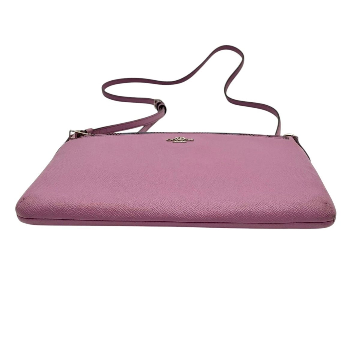 Coach Light Purple Leather Canvas Shoulder Bag (Pre-Owned)