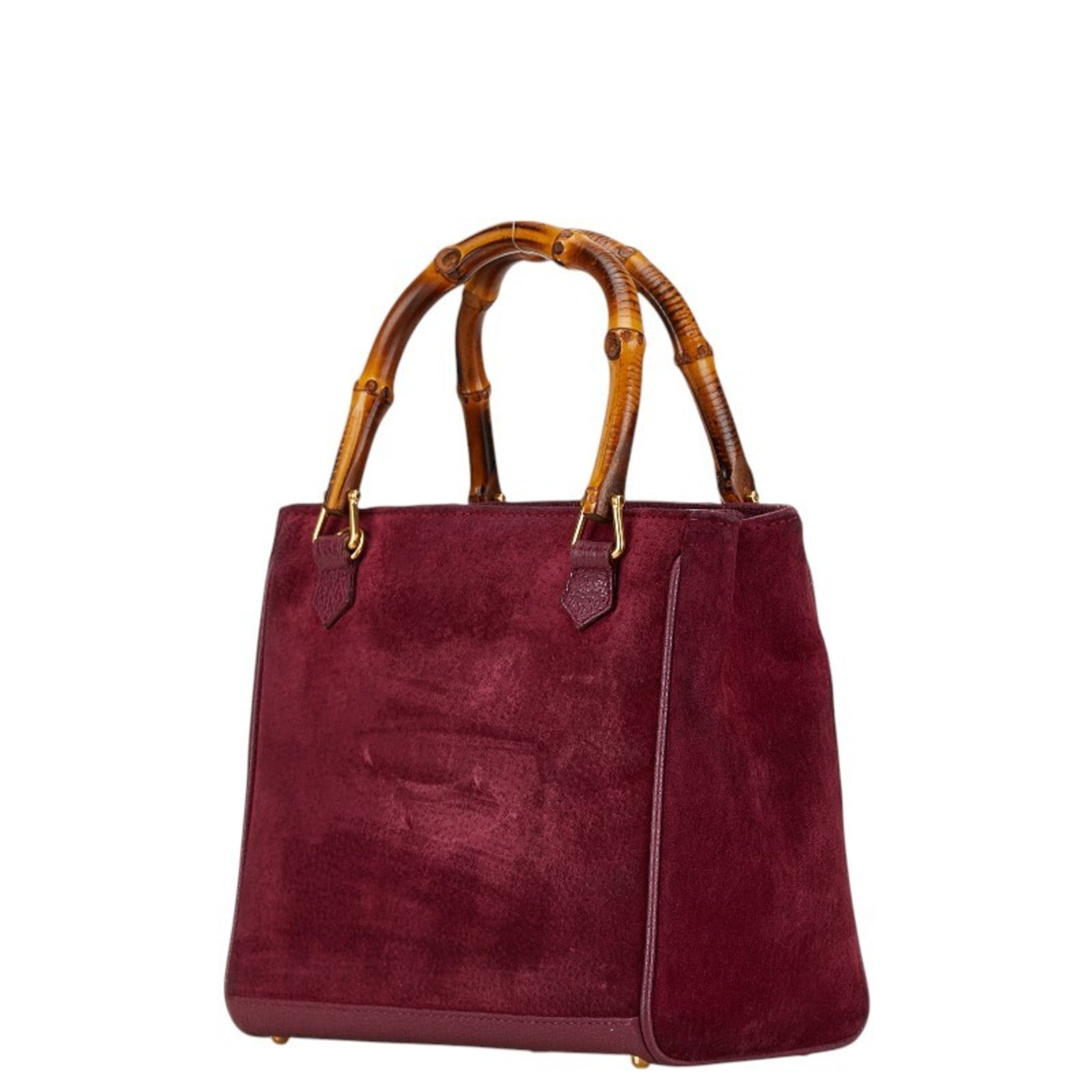 Gucci Brown Purple Suede Handbag (Pre-Owned)