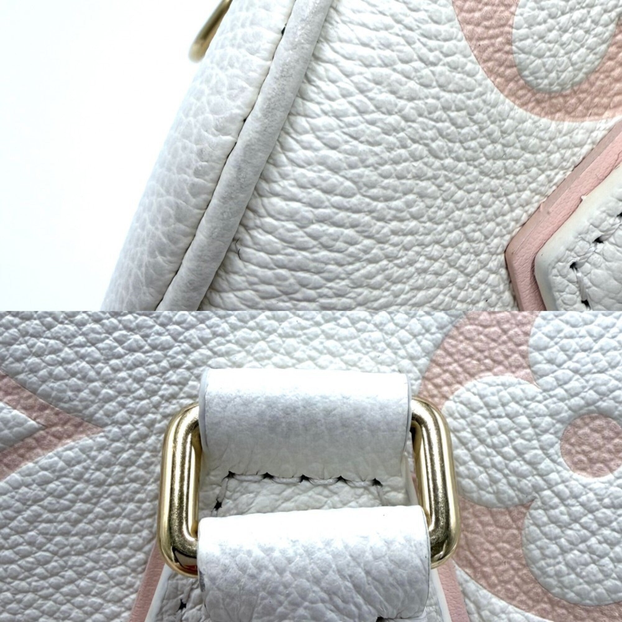 Louis Vuitton Cream Pink Monogram Empreinte Handbag Shoulder Bag (Pre-Owned)