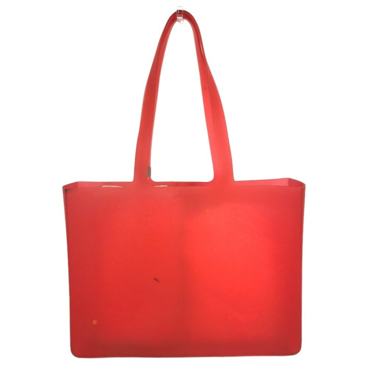 Chanel Red Color Rubber Shoulder Bag Tote Bag (Pre-Owned)