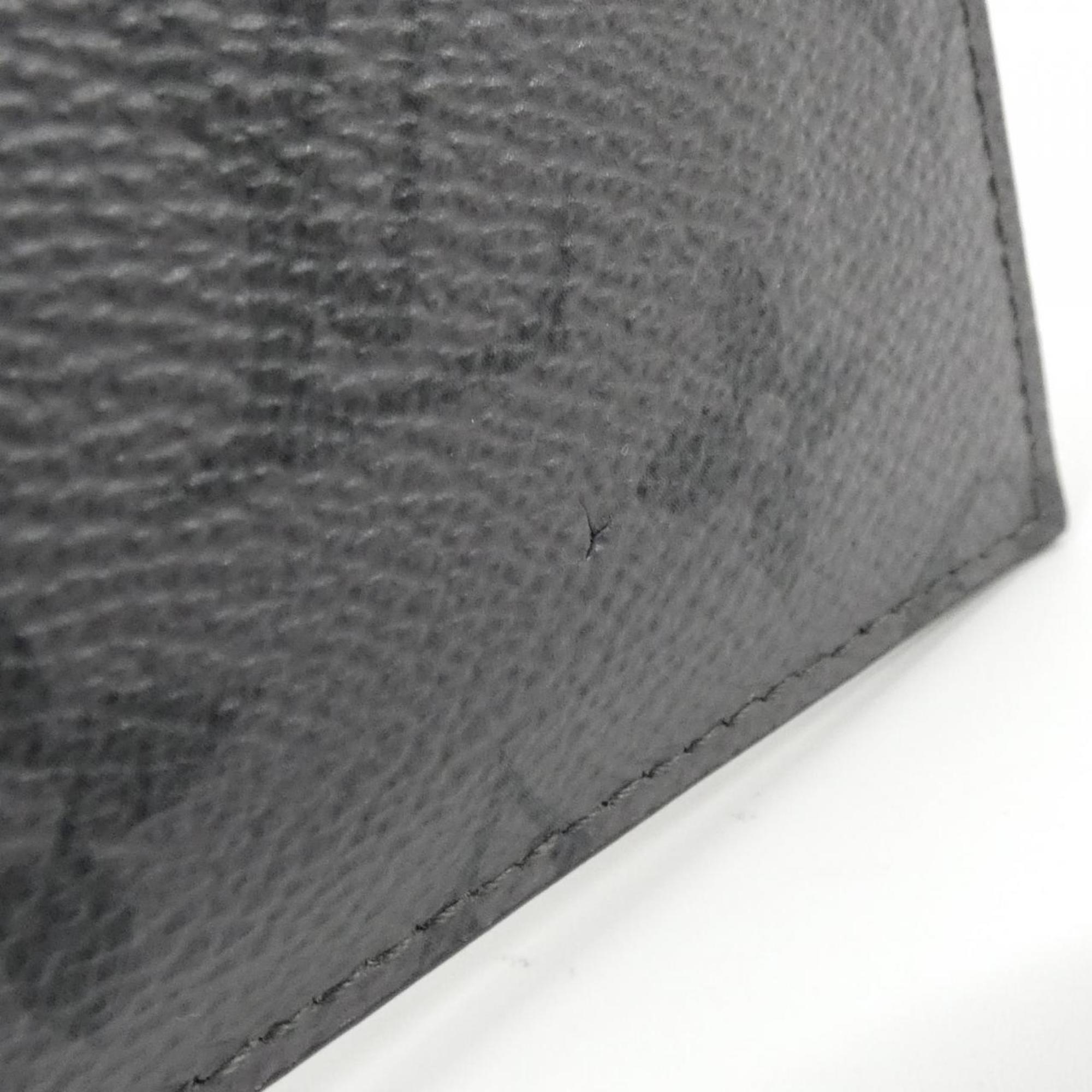 Louis Vuitton Black Gris Coated Canvas Leather Coin Purse/Coin Case (Pre-Owned)