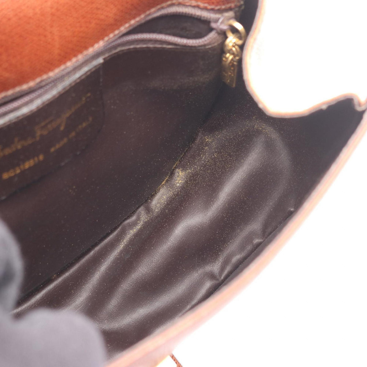 Salvatore Ferragamo Brown Leather Shoulder Bag (Pre-Owned)
