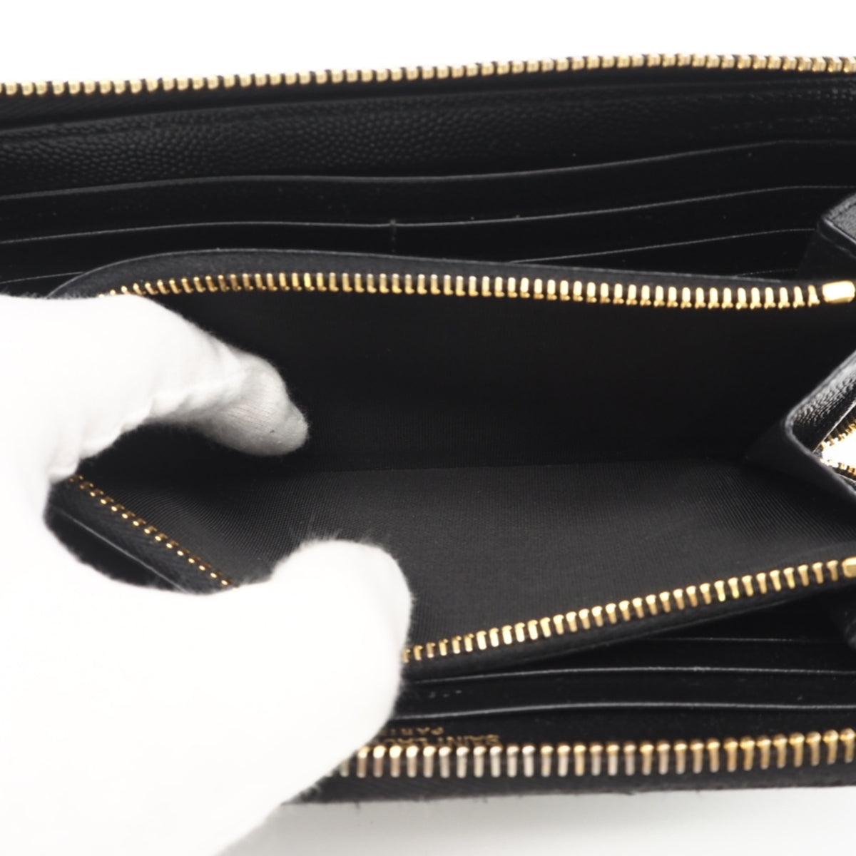 Saint Laurent Black Long Wallet (Bi-Fold) (Pre-Owned)