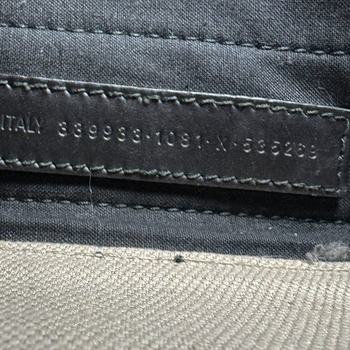 Balenciaga Black Ivory Canvas Leather Handbag Tote Bag (Pre-Owned)