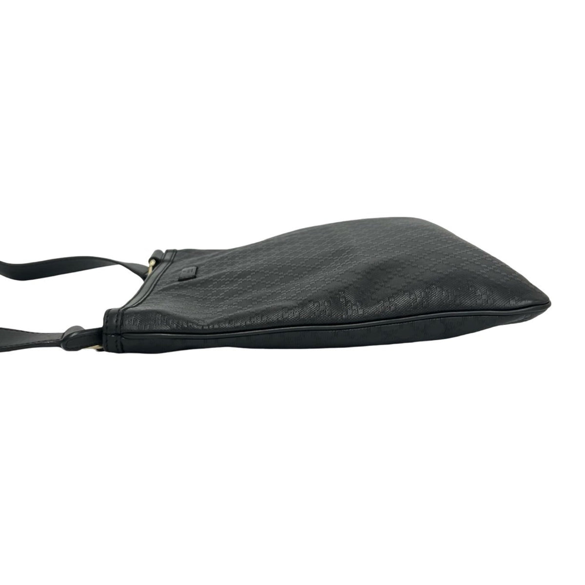 Gucci Black Pvc Leather Messenger Bag Shoulder Bag (Pre-Owned)