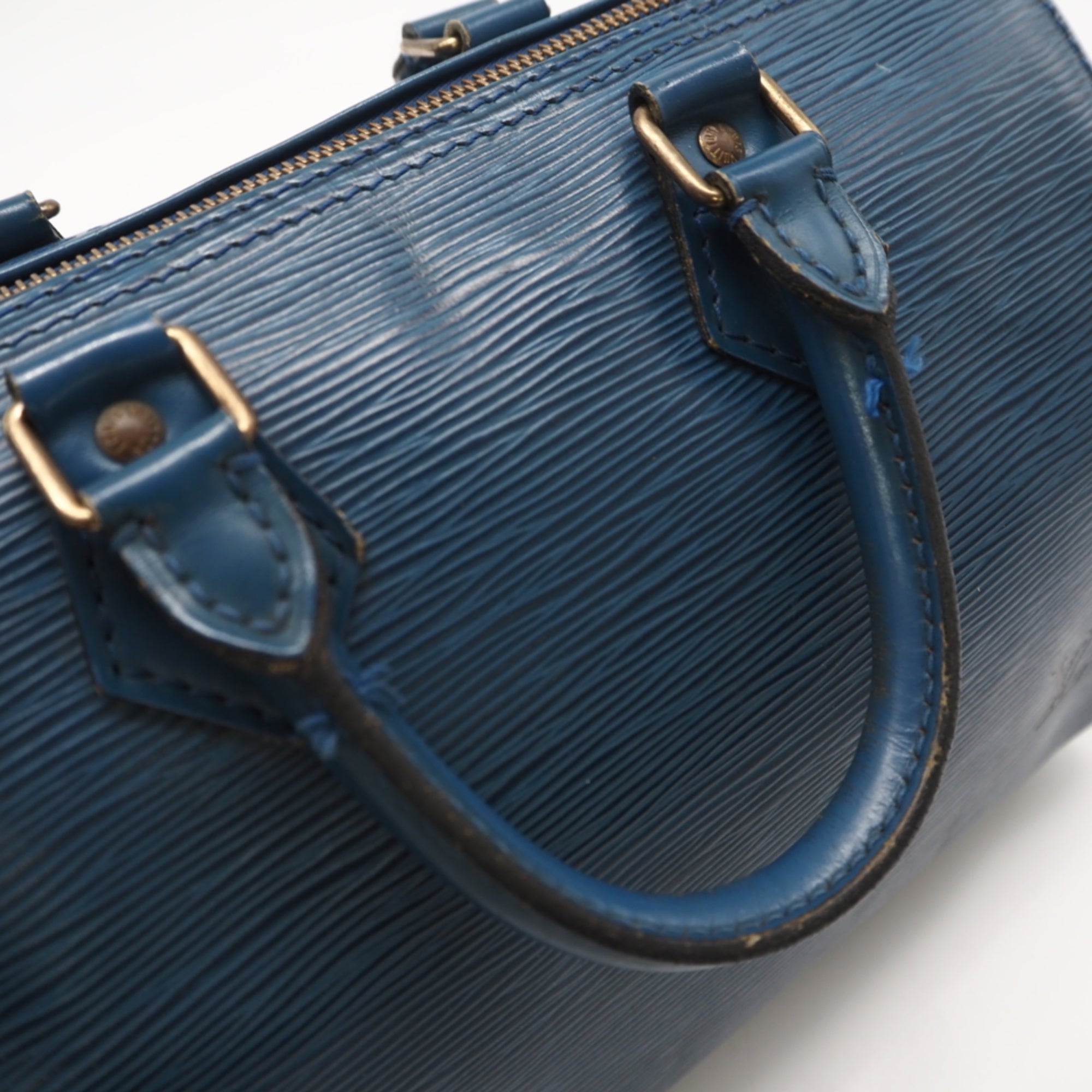 Louis Vuitton Toledo Blue Leather Handbag (Pre-Owned)