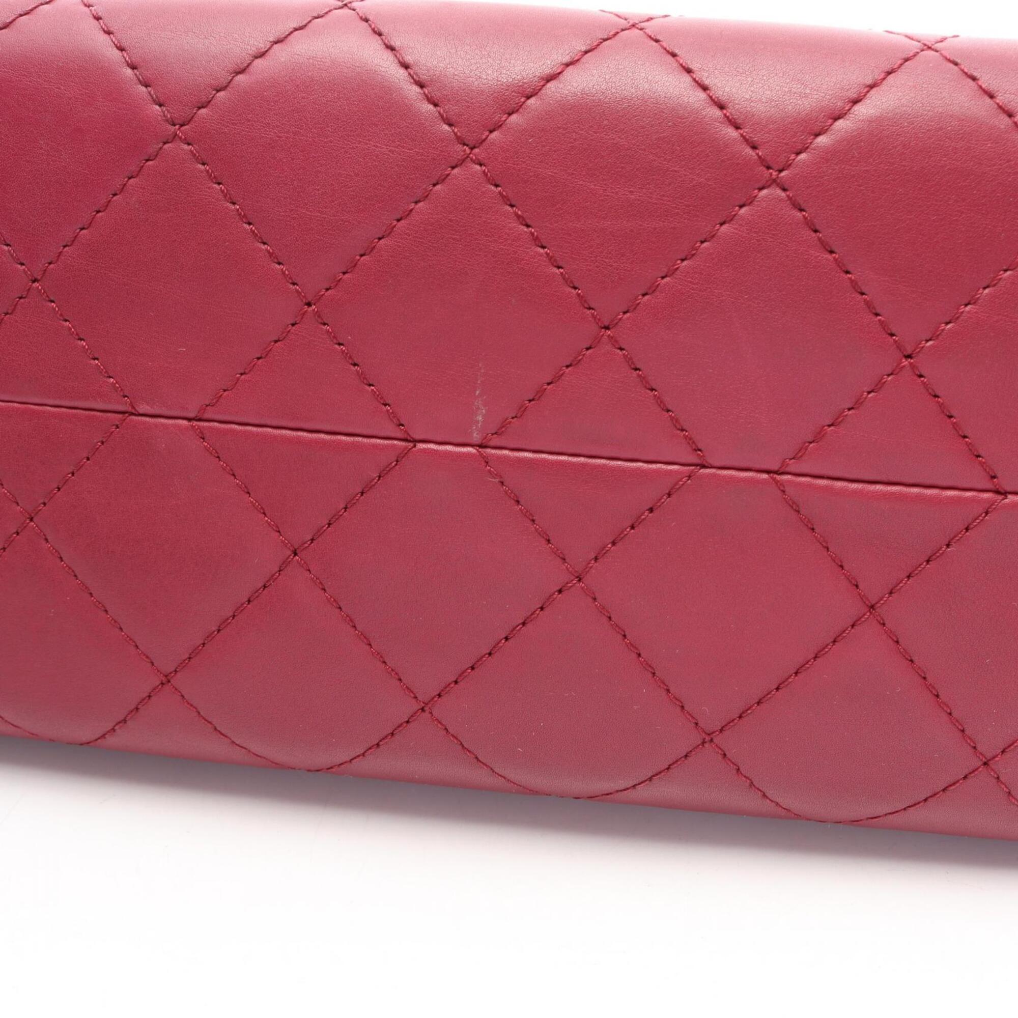 Chanel Pink Leather Handbag Tote Bag (Pre-Owned)