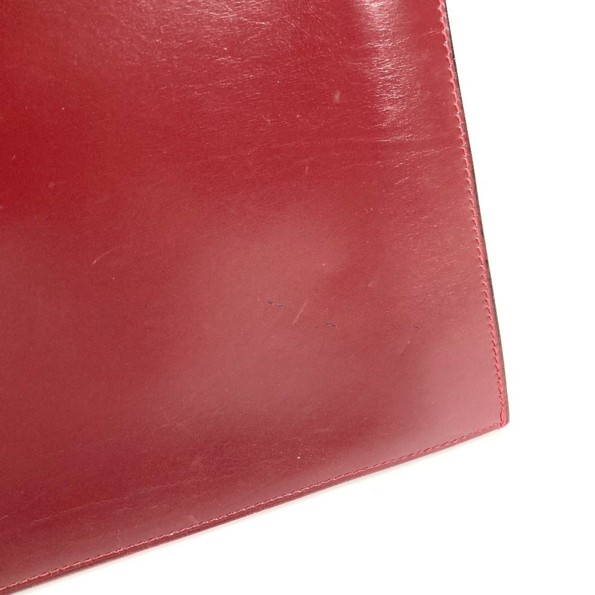 Hermes Wine Leather Clutch Bag Handbag (Pre-Owned)