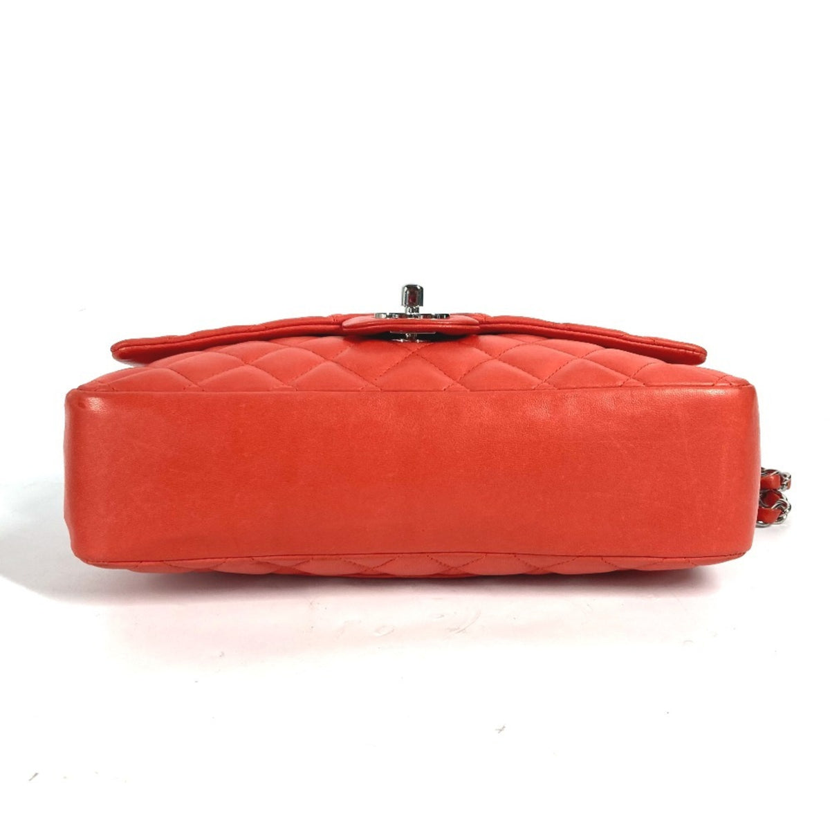 Chanel Red Color Leather Shoulder Bag (Pre-Owned)