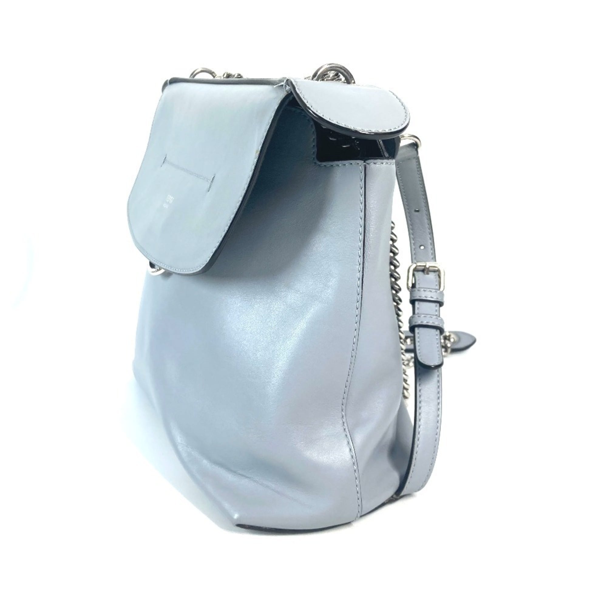 Fendi Blue Leather Backpack (Pre-Owned)