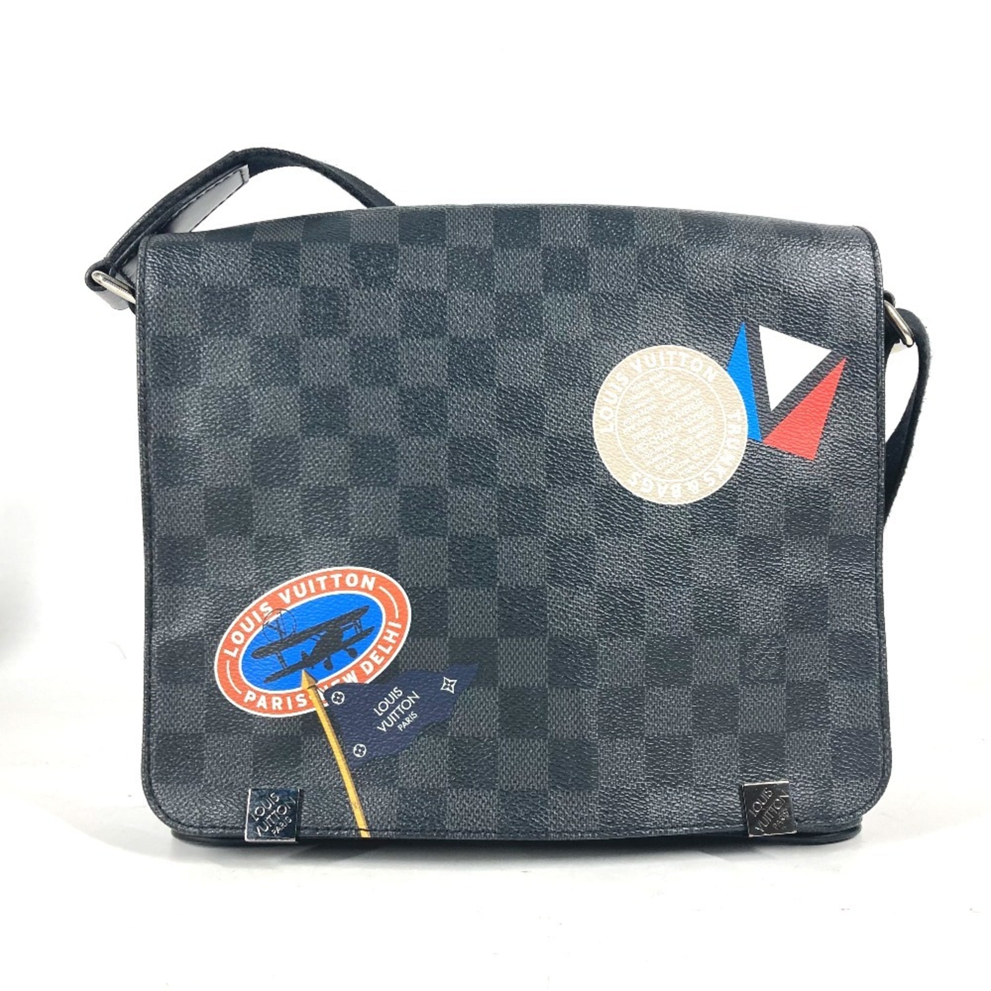 Louis Vuitton Black Damier Graphite Shoulder Bag (Pre-Owned)