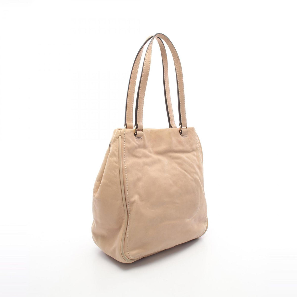 Loewe Beige Leather Handbag Shoulder Bag (Pre-Owned)