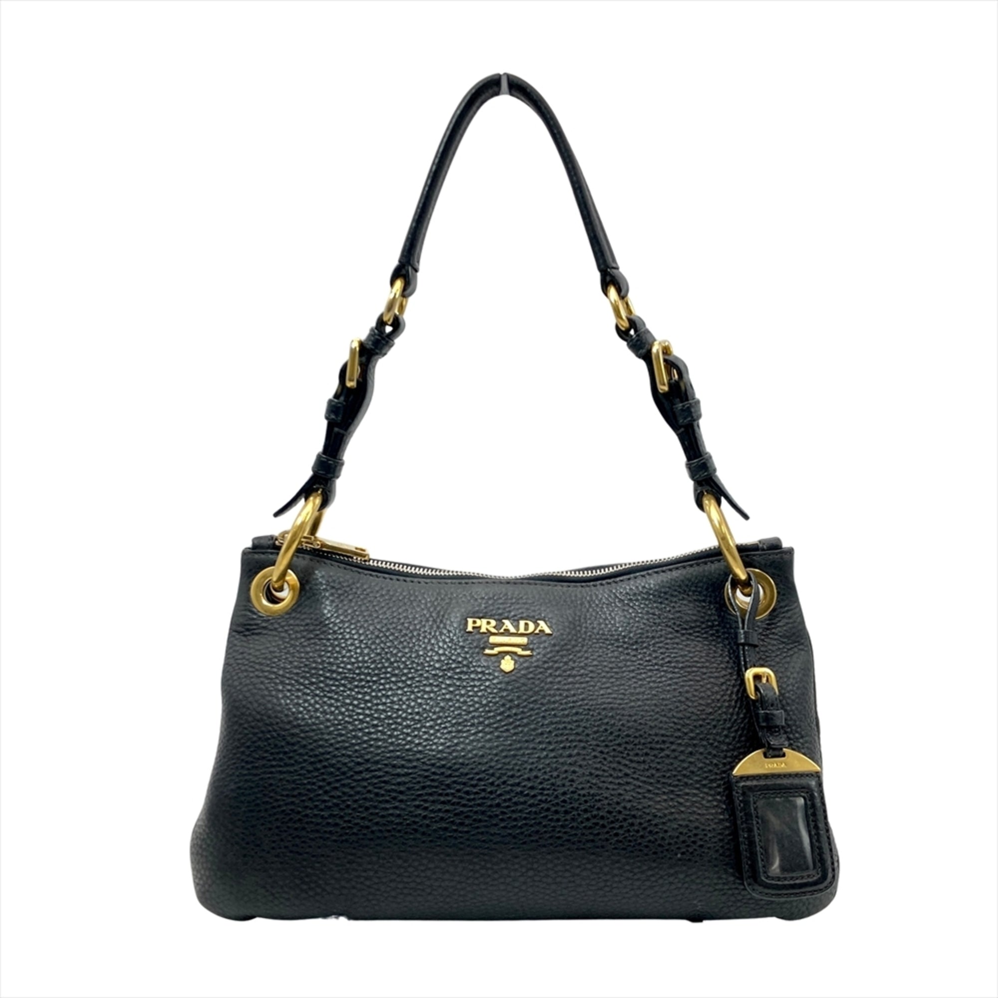 Prada Black Leather Shoulder Bag (Pre-Owned)