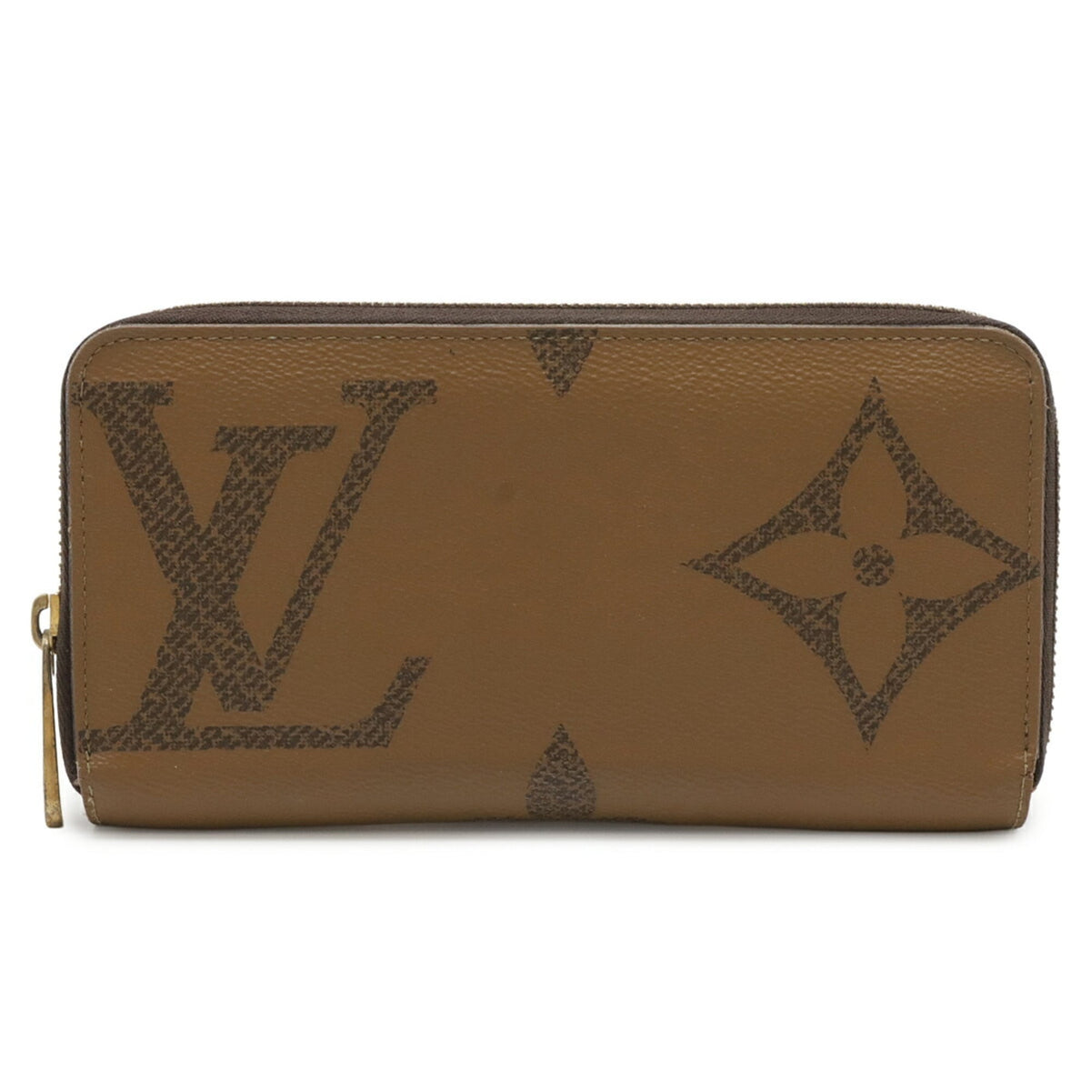 Louis Vuitton Monogram Brown Light Brown Monogram Monogram Reverse Long Wallet (Bi-Fold) (Pre-Owned)