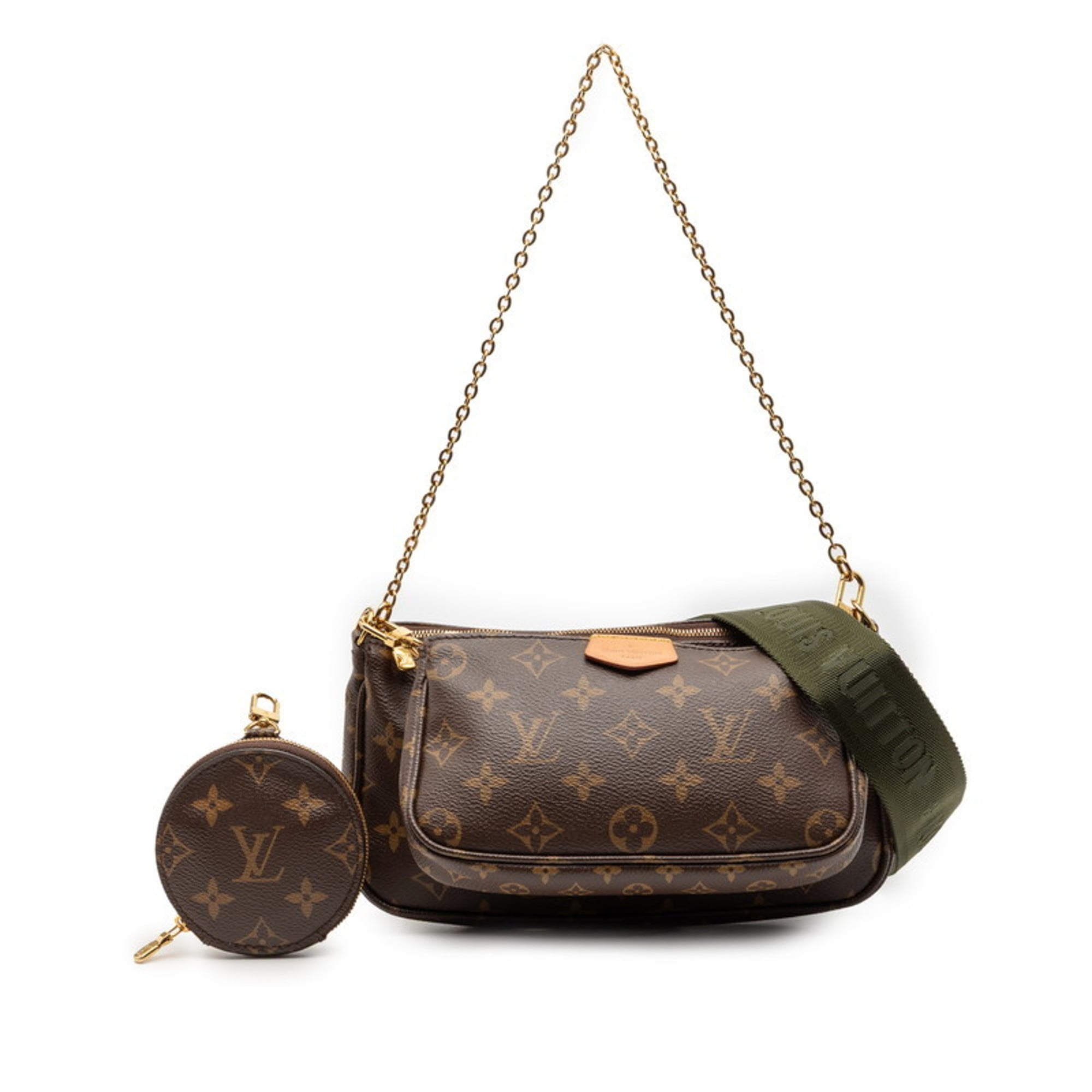 Louis Vuitton Brown Pvc Leather Handbag Pochette Shoulder Bag (Pre-Owned)