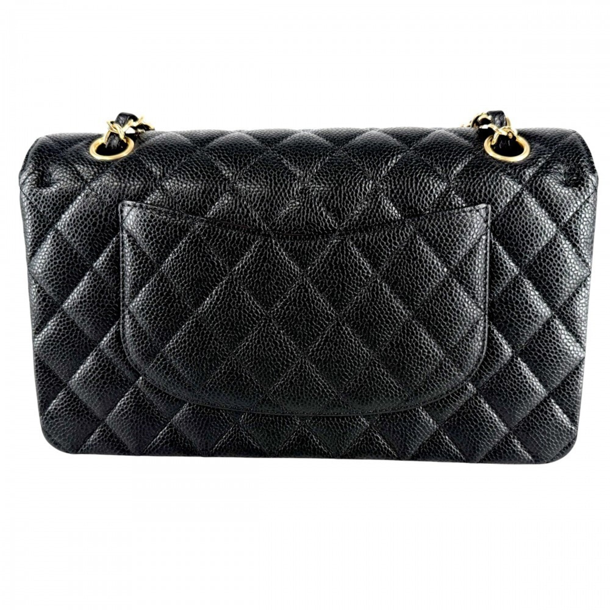 Chanel Matelasse Black Grained Calfskin Shoulder Bag (Pre-Owned)