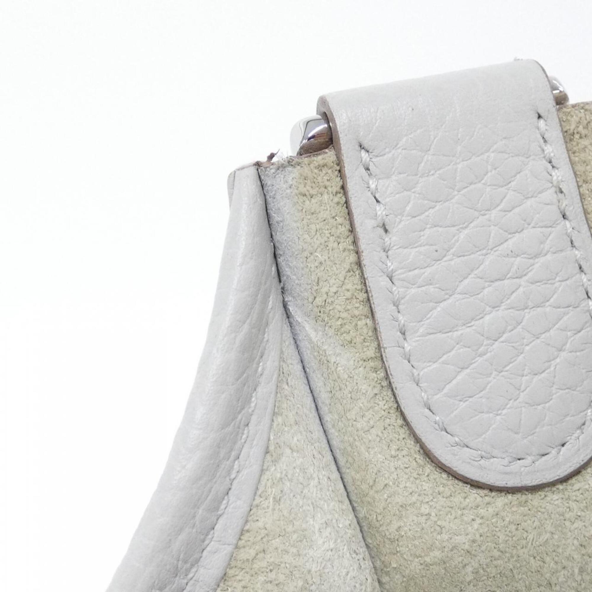 Hermes Beige Taurillon Clemence Leather Shoulder Bag (Pre-Owned)