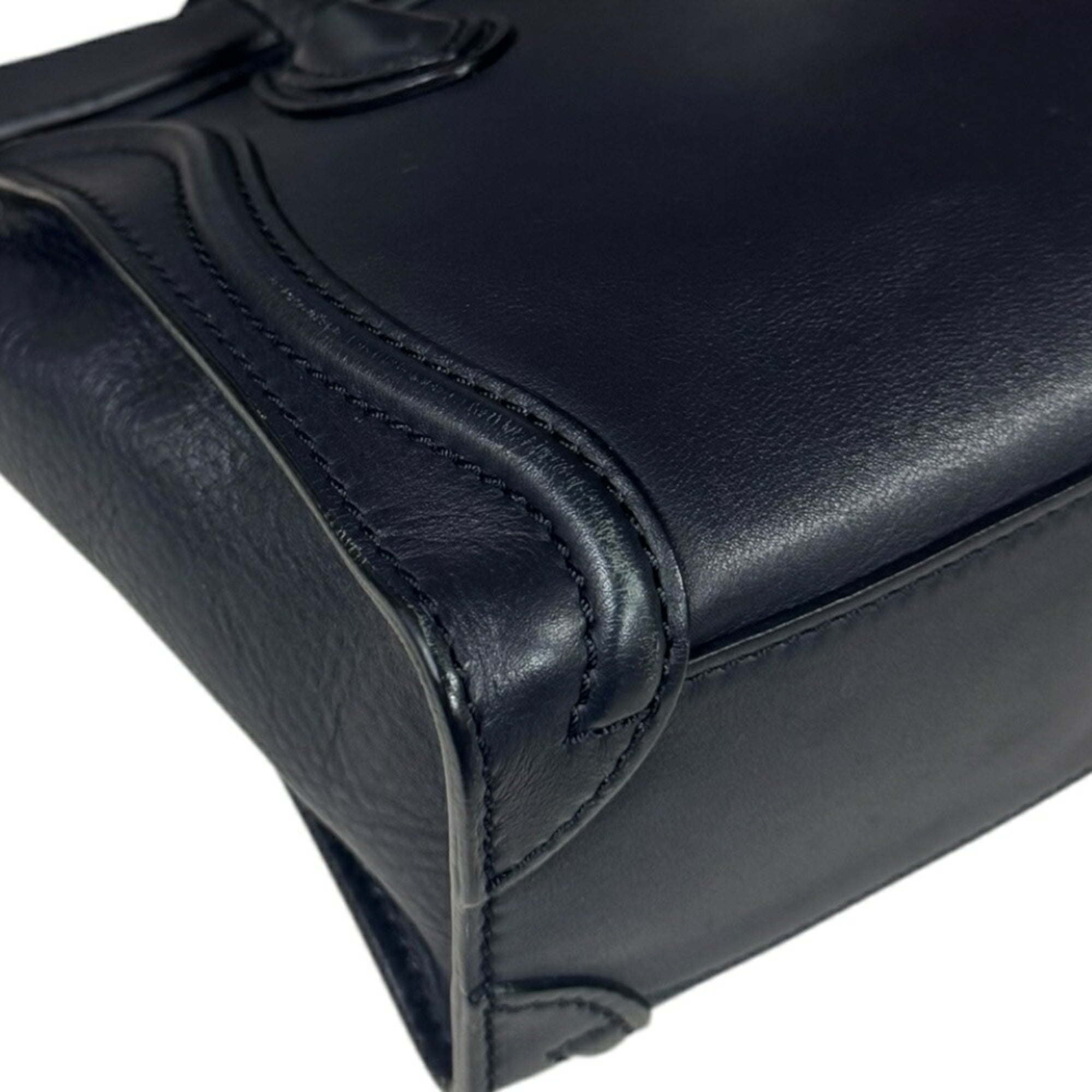Celine Navy Leather Shoulder Bag (Pre-Owned)