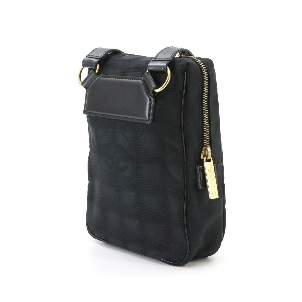 Chanel New Travel Line Black New Travel Line Handbag Shoulder Bag (Pre-Owned)
